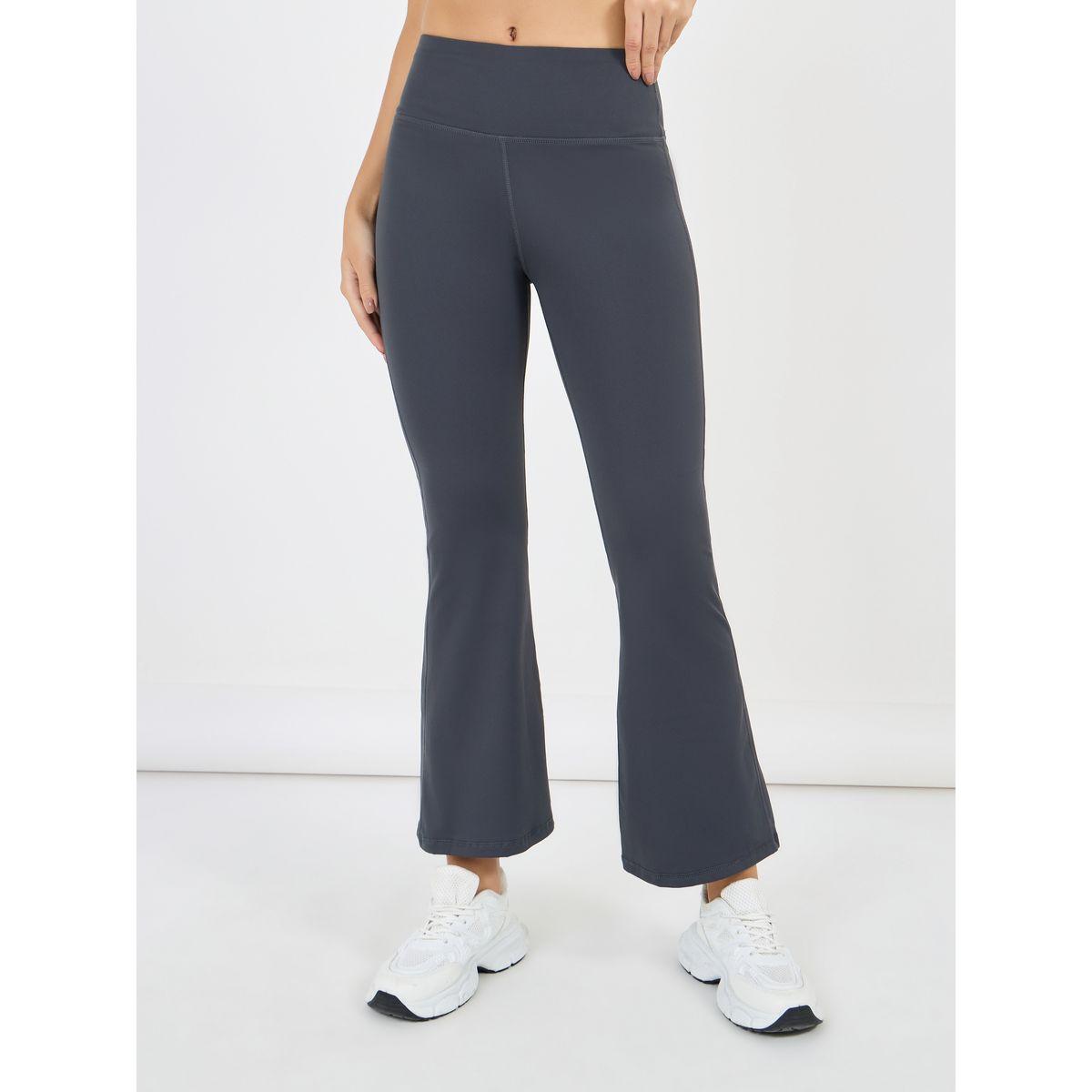 Styli Active Fleece Broad Waistband Flared Leggings-women-clothing-sportswearandactivewear-bottoms-image-2