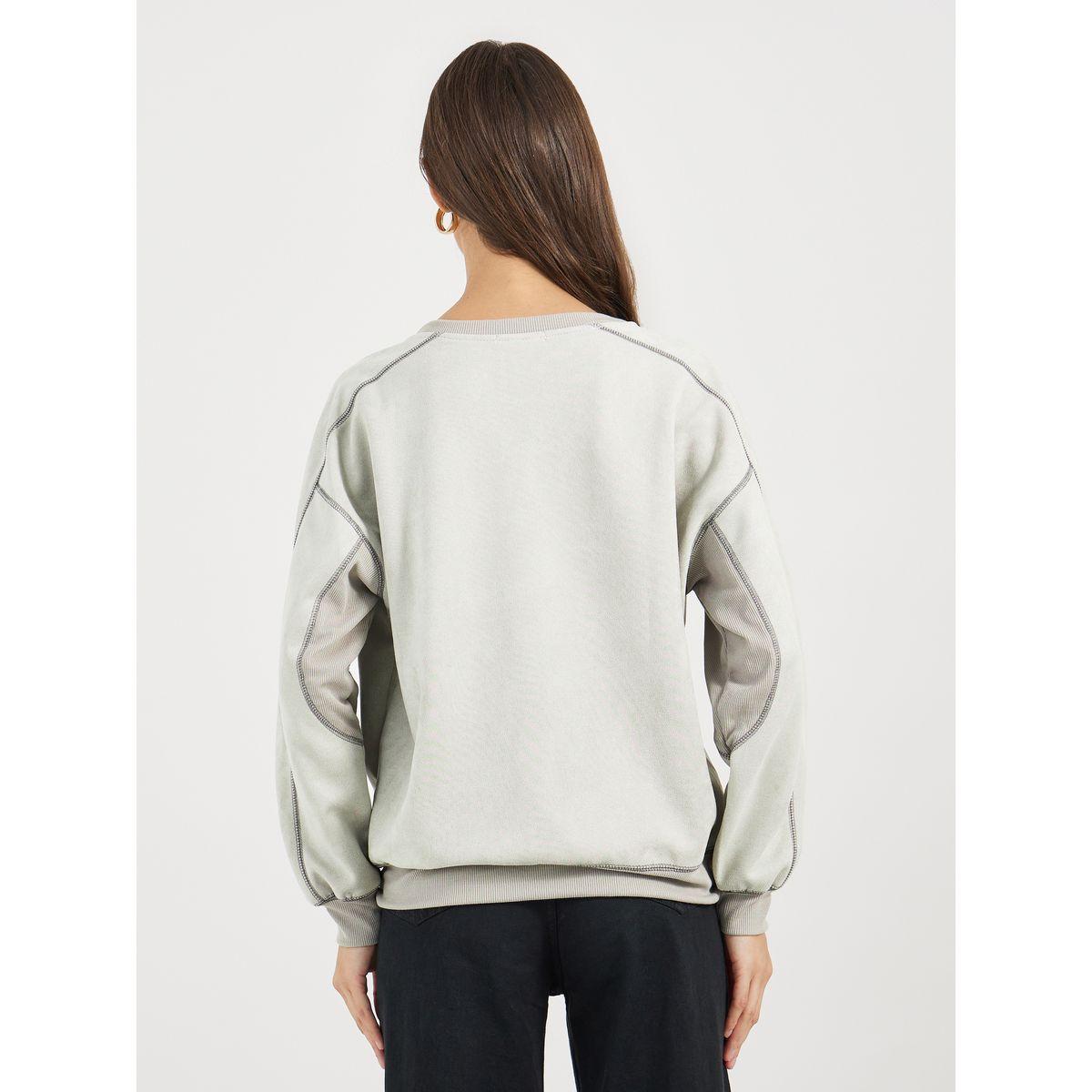 Styli Overlock Seam Regular Fit Sweatshirt-women-winterwear-hoodiesandsweatshirts-sweatshirts-image-4