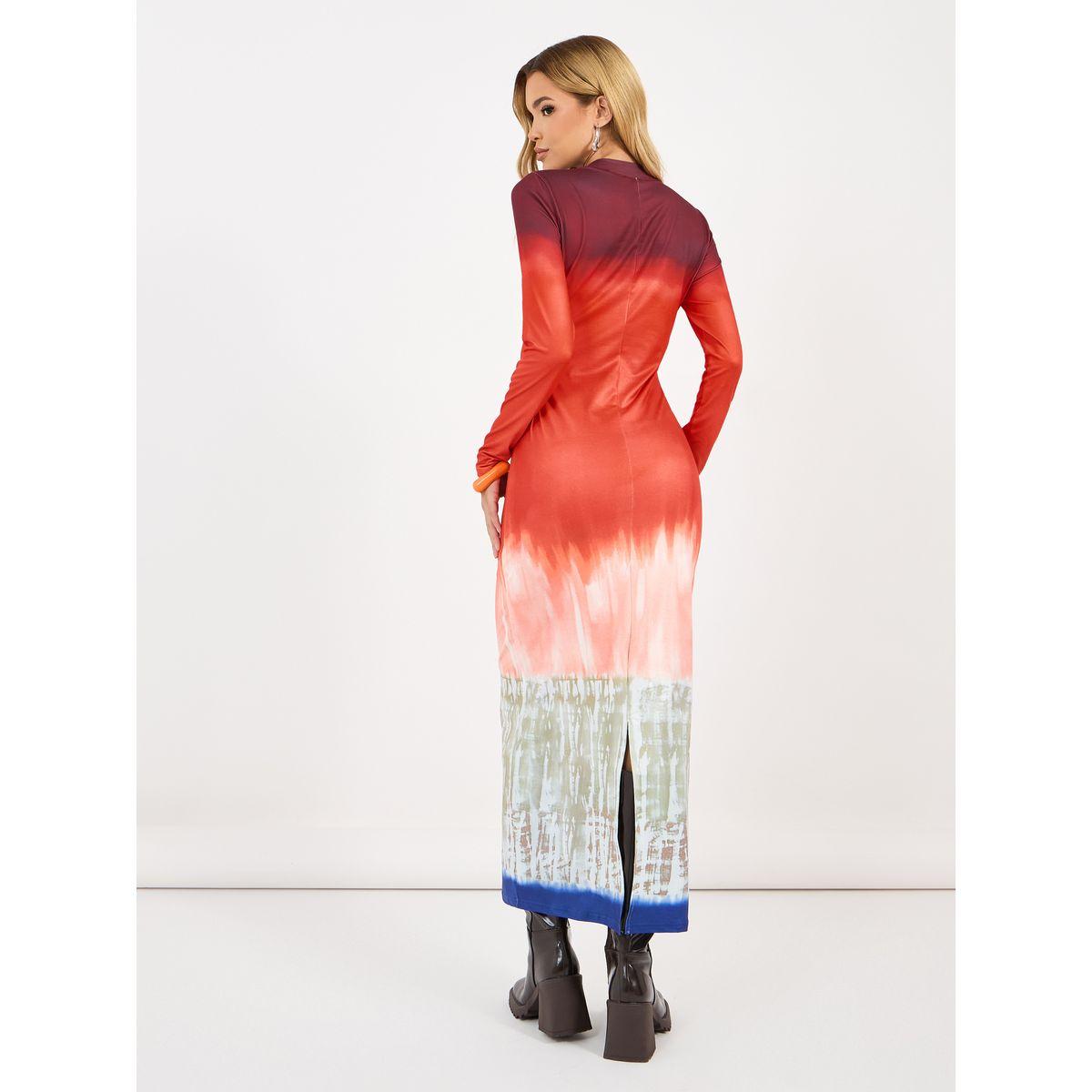 فستان بديكون طويل بنمط كتل الالوان-women-clothing-dresses-image-6