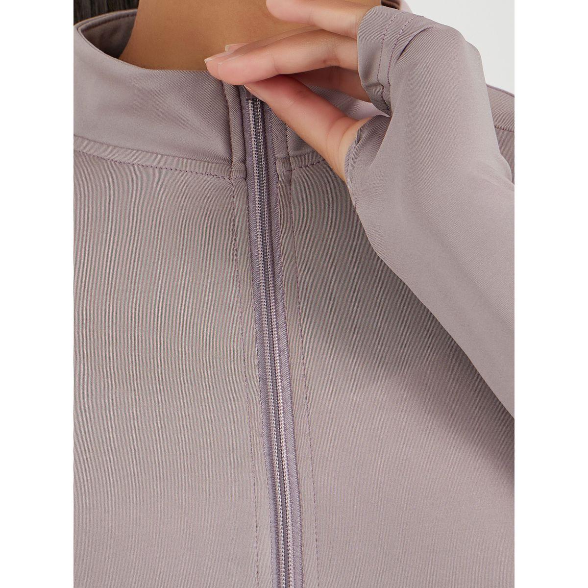 Shoulder Gradient Mesh Detail Zip Up Jacket-women-clothing-sportswearandactivewear-tshirtsandvests-image-5