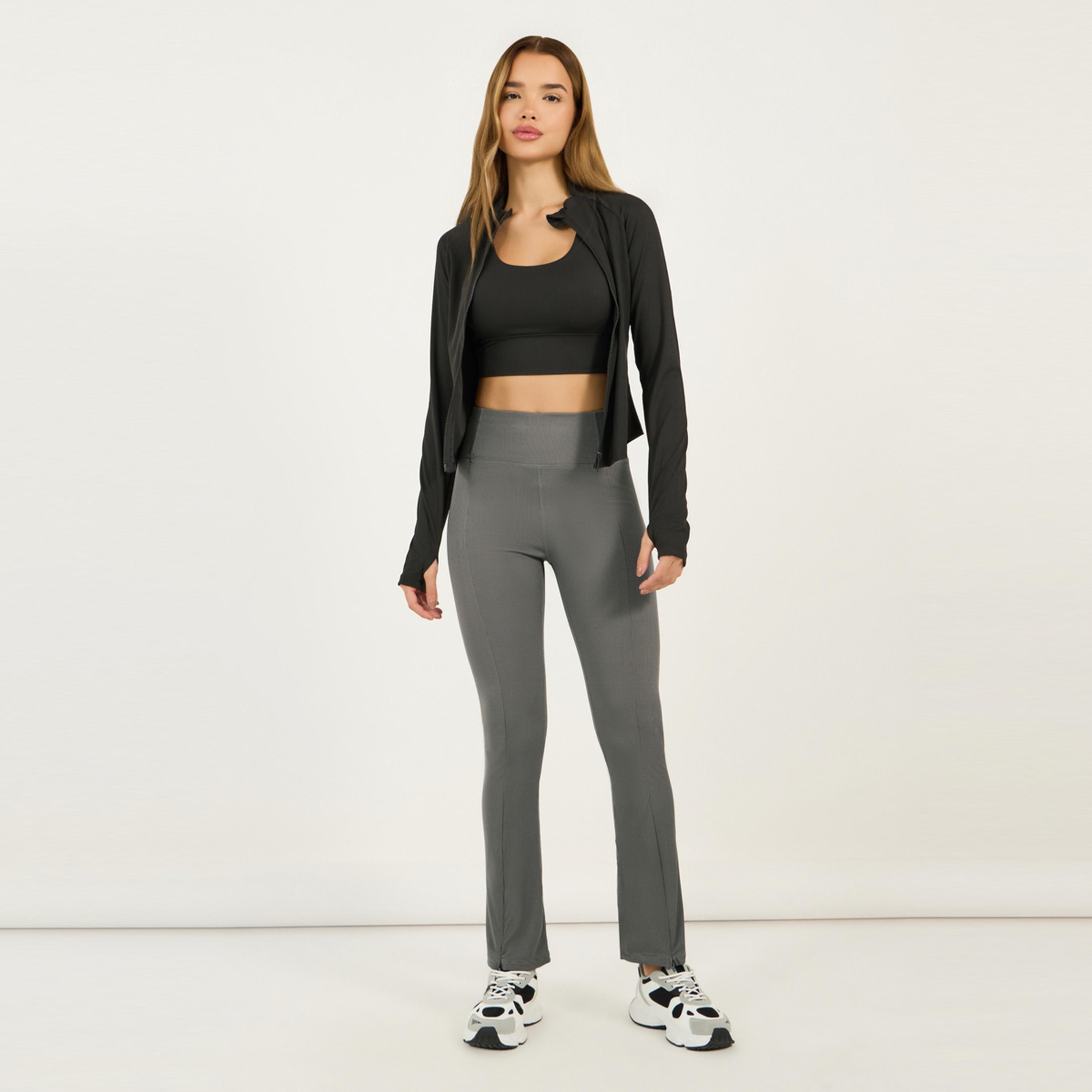 ستايلي - بنطال رياضي واسع بحزام خصر عريض وسحاب عند الكاحل-women-clothing-sportswearandactivewear-bottoms-image-2