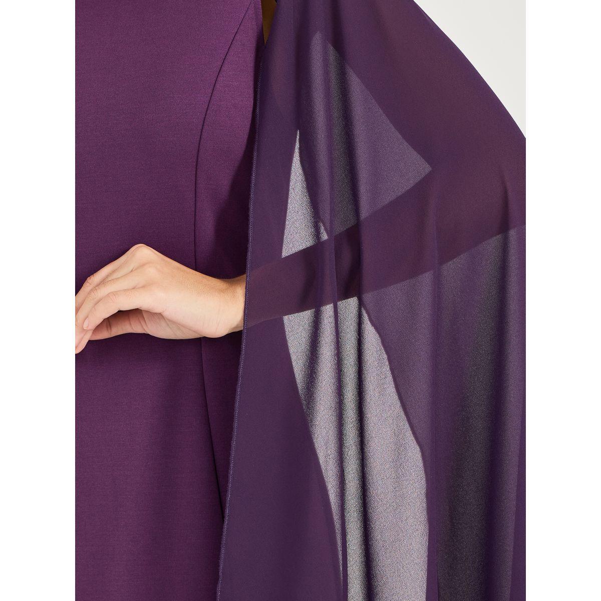 Styli Draped Cape Sleeves Shift Maxi Dress-women-clothing-dresses-image-3
