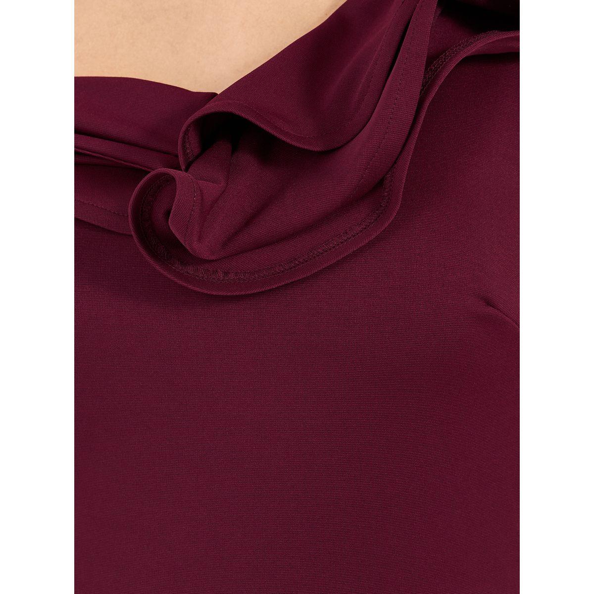 Styli Asymmetric Neck Ruffle Detail Mermaid Maxi Dress-women-clothing-dresses-image-3