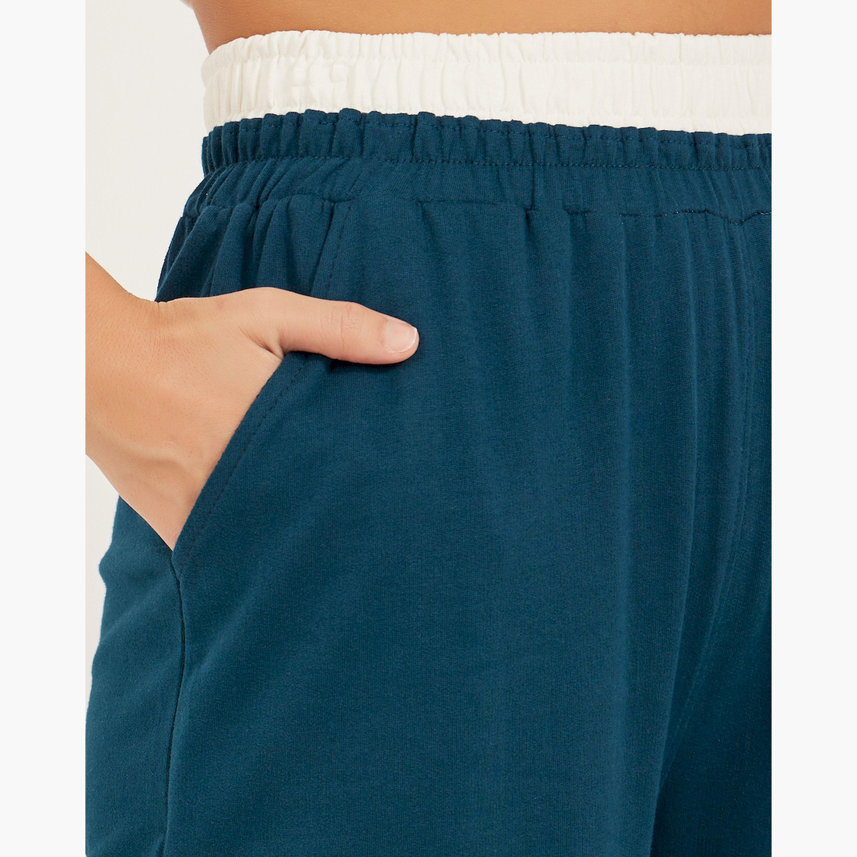 ستايلي - بنطال رياضي بخصر مرتفع وحزام خصر متباين وجيوب-women-clothing-bottoms-joggers-image-3