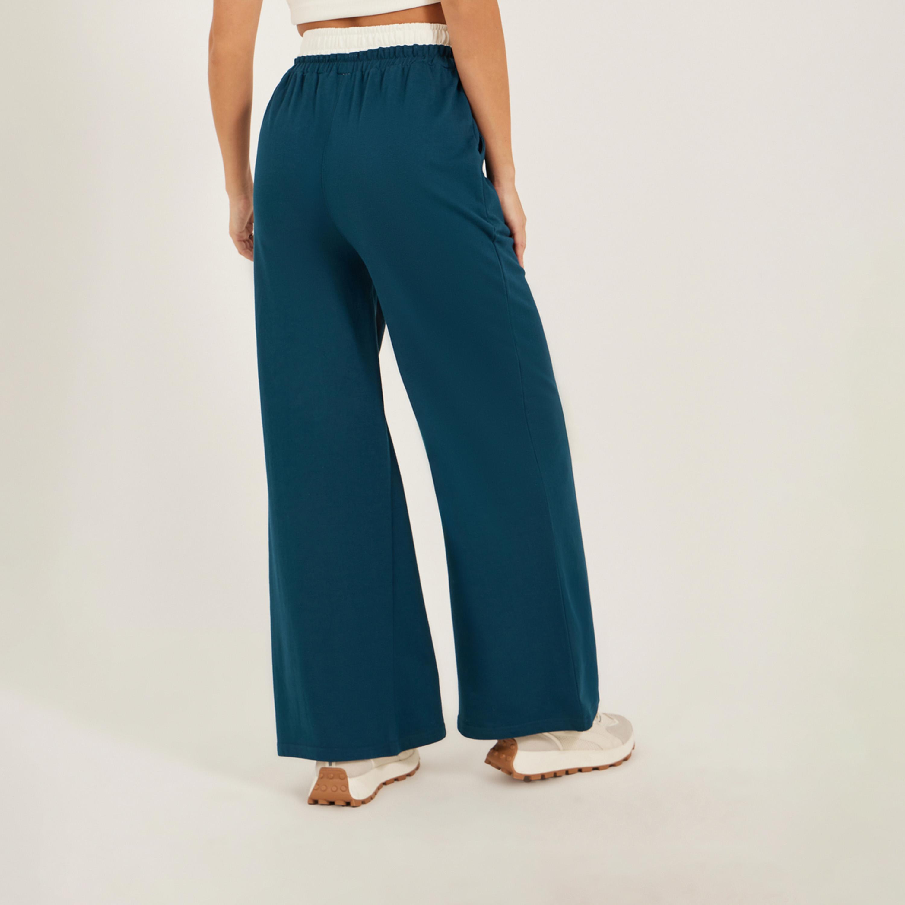 ستايلي - بنطال رياضي بخصر مرتفع وحزام خصر متباين وجيوب-women-clothing-bottoms-joggers-image-4