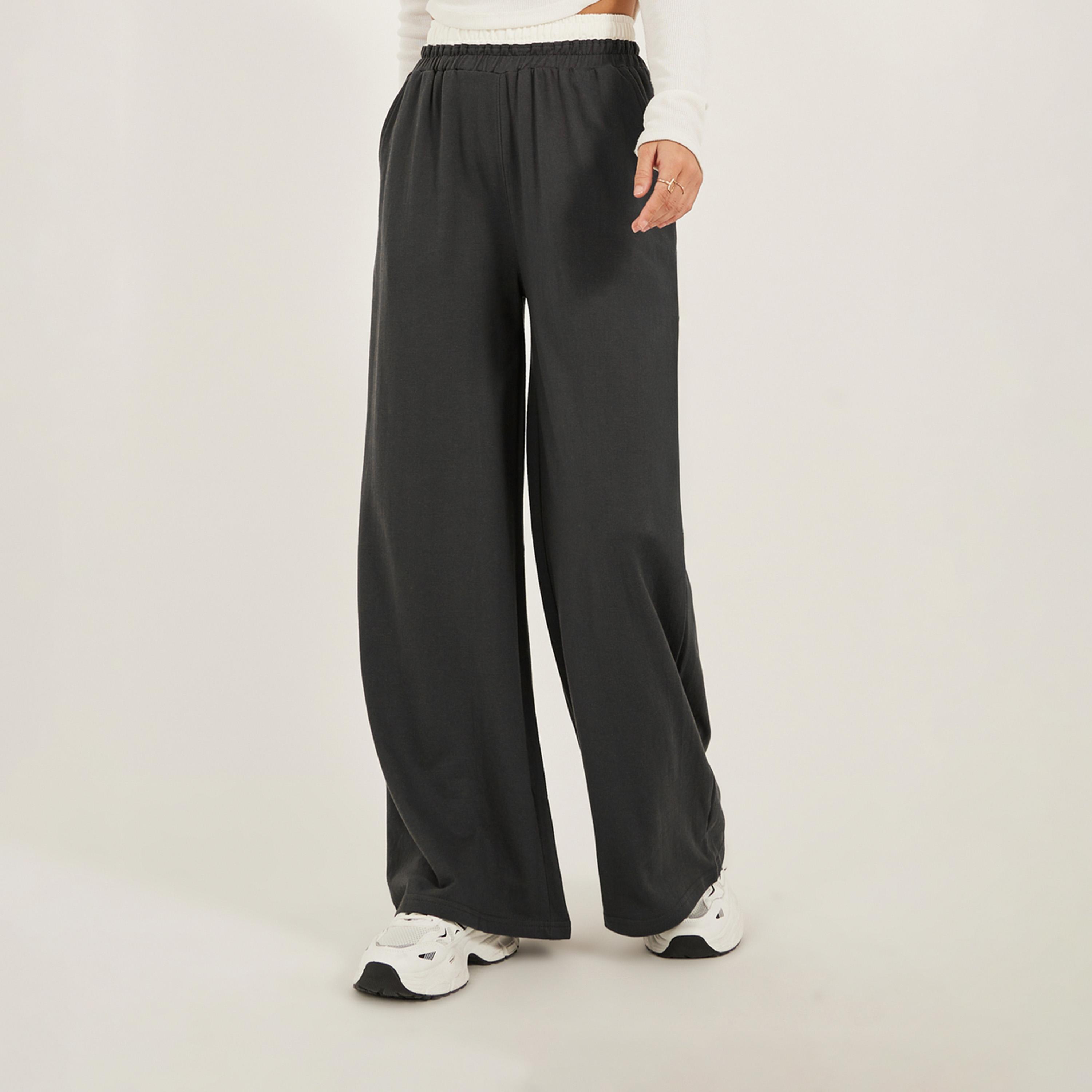 ستايلي - بنطال رياضي بخصر مرتفع وحزام خصر متباين وجيوب-women-clothing-bottoms-joggers-image-2