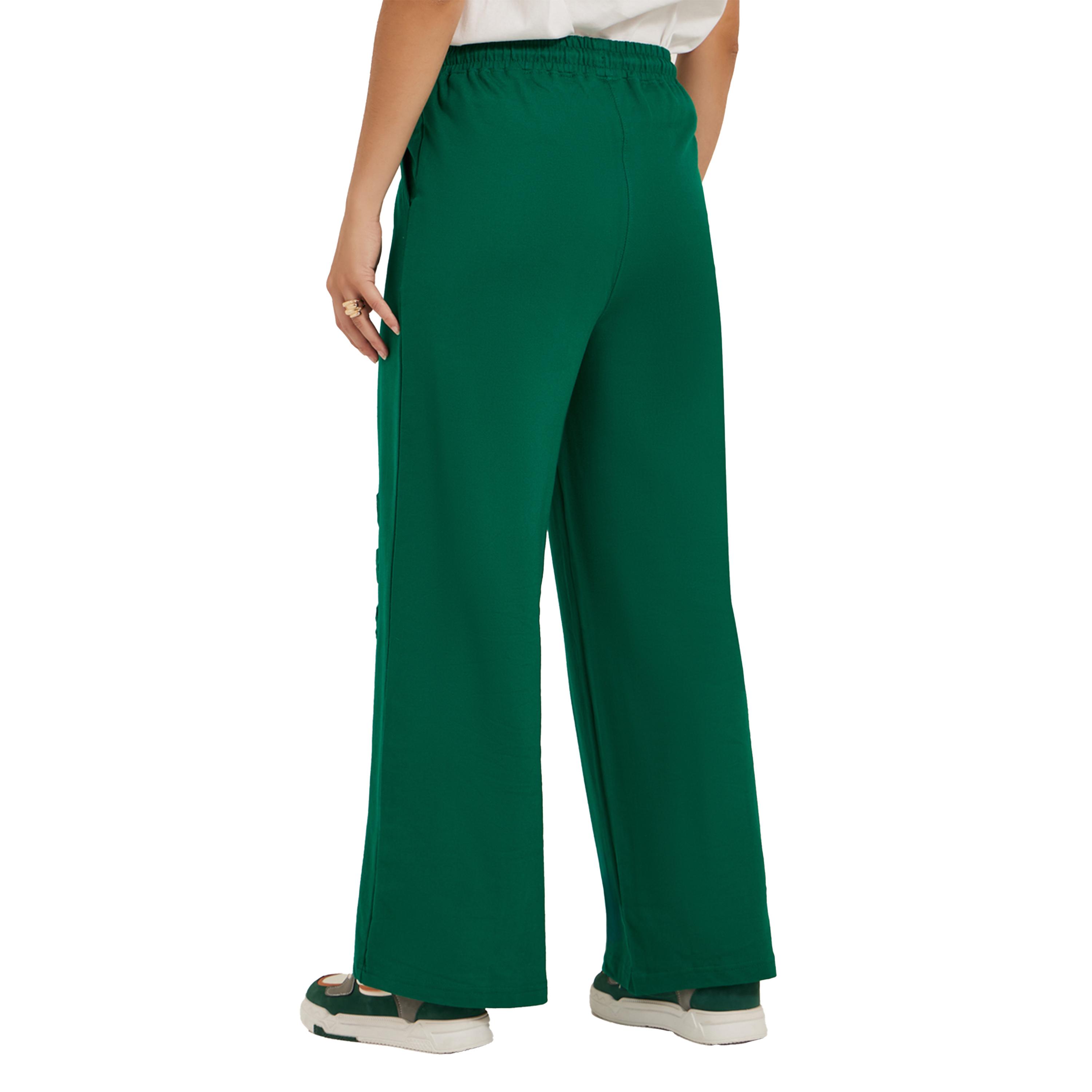 Styli Embossed Hem Wide Leg Joggers with Drawstring Waist-women-clothing-bottoms-joggers-image-6