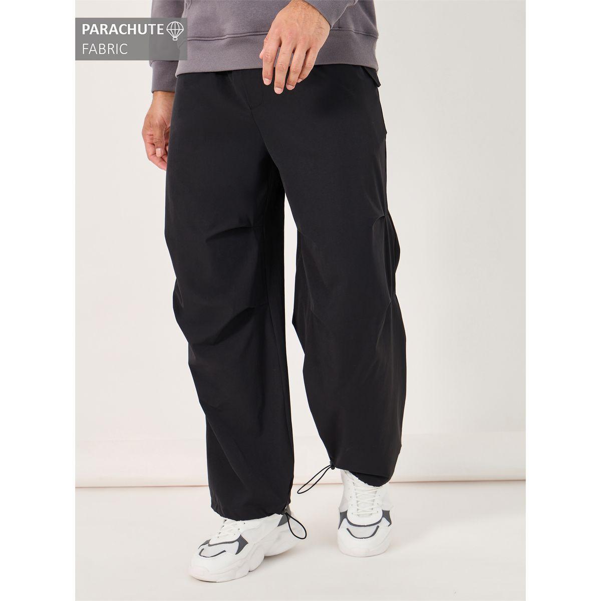 Styli Parachute Oversized Joggers with Knee Pintuck Detail-men-clothing-bottoms-joggers-image-1
