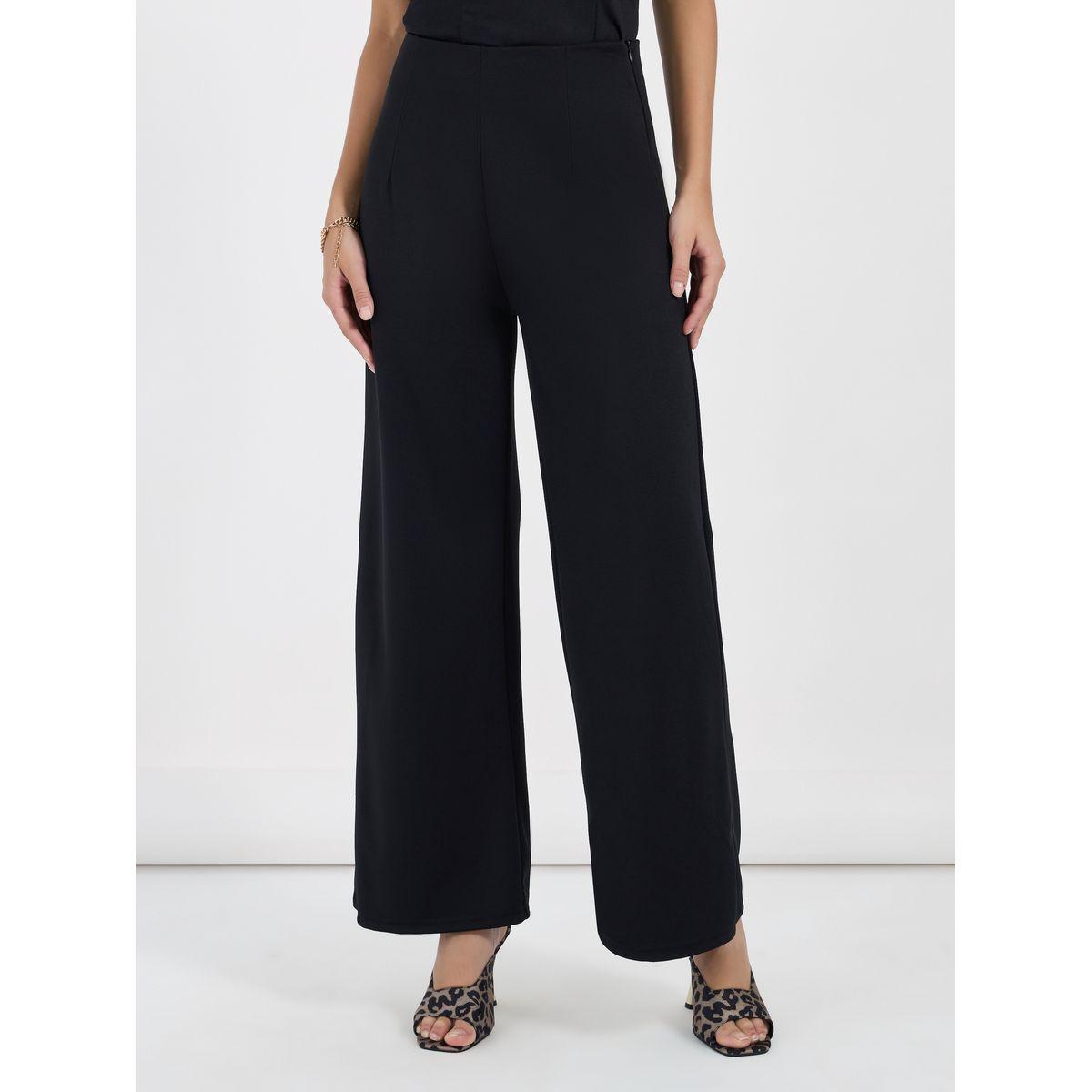 Styli Bow Design One Shoulder Knit Top & Wide Leg Pants Co-Ords-women-clothing-coordsets-image-5
