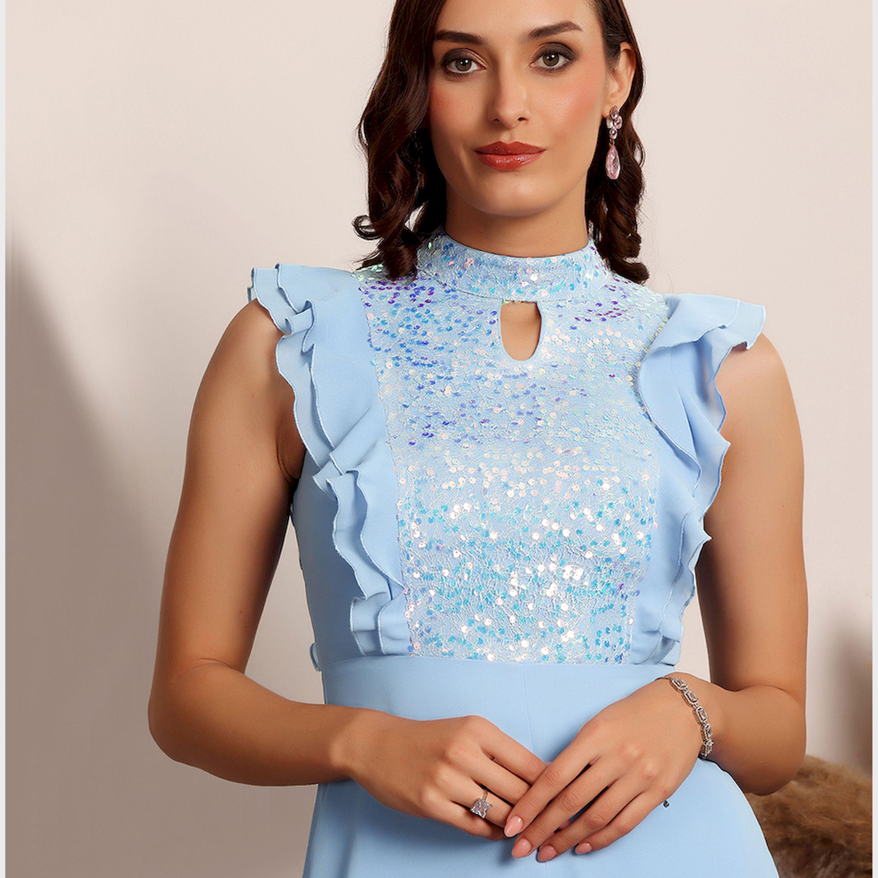 Styli Embellished Key-Hole Neck Sleeveless Ruffle Detail Jumpsuit-women-clothing-jumpsuits-image-5