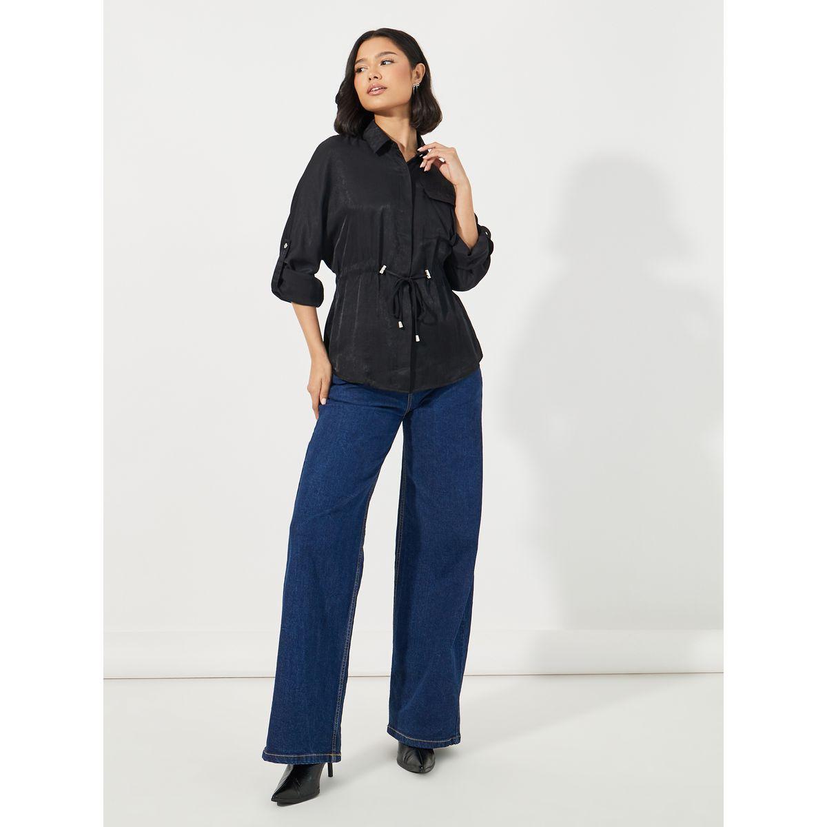 بلوزة بتفاصيل جيب مع أربطة-women-clothing-shirtsandblouses-shirts-image-3