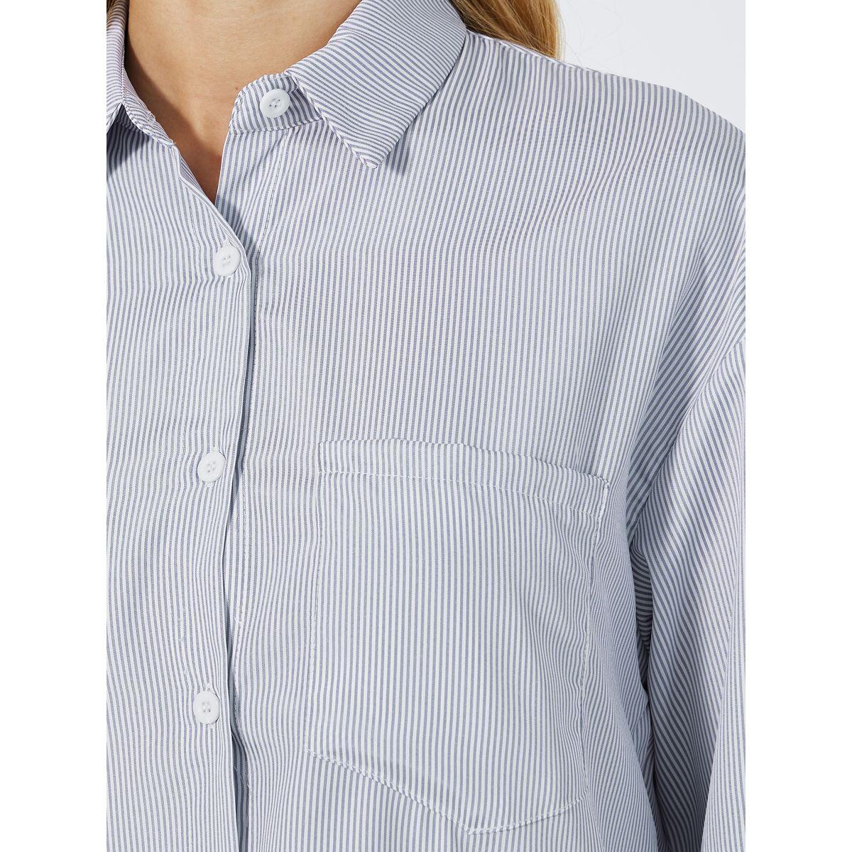 بلوزة مخططة مع حواف بتفاصيل مُتباينة-women-clothing-shirtsandblouses-shirts-image-3