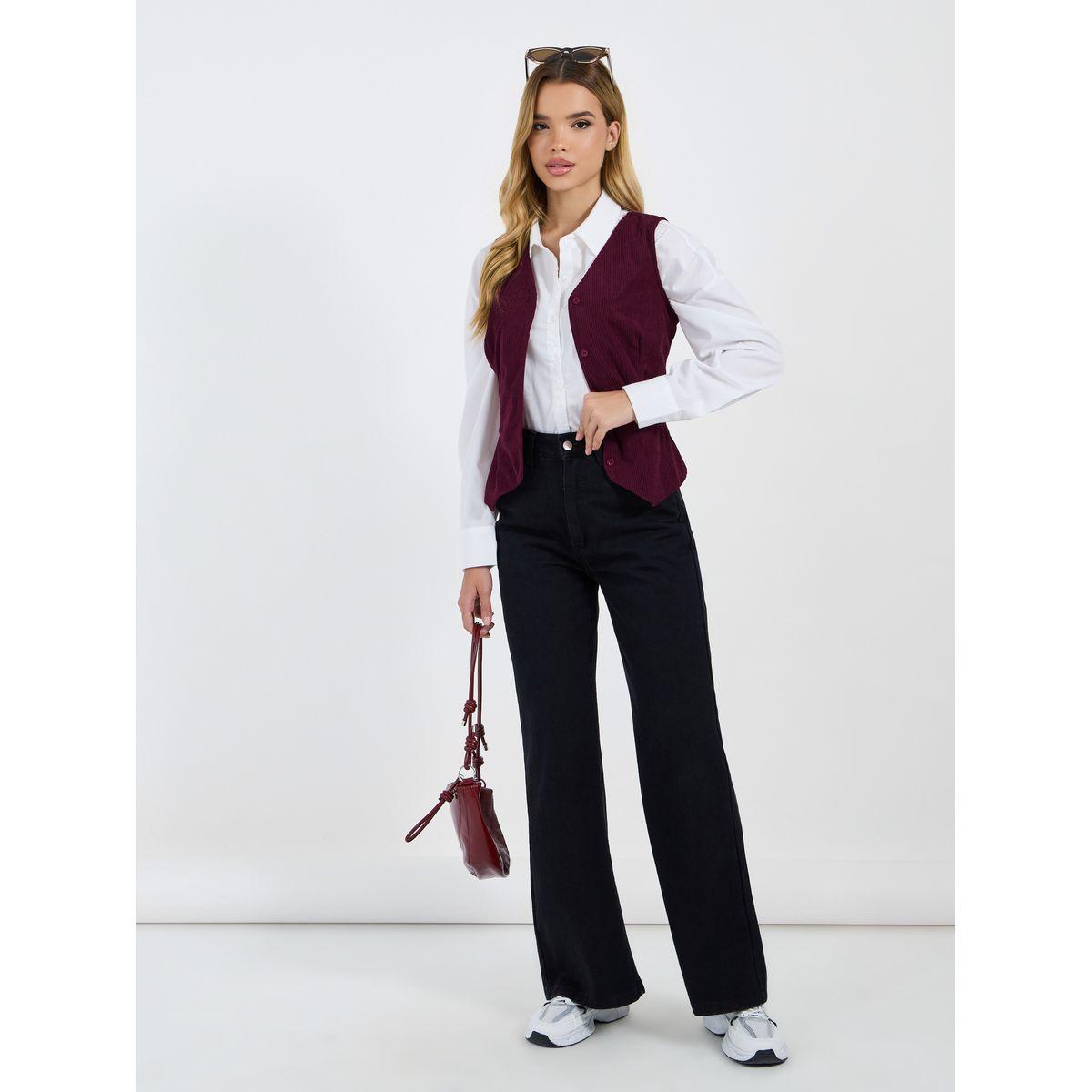 معطف كوردروي بأزرار غلق-women-clothing-shirtsandblouses-blouses-image-2