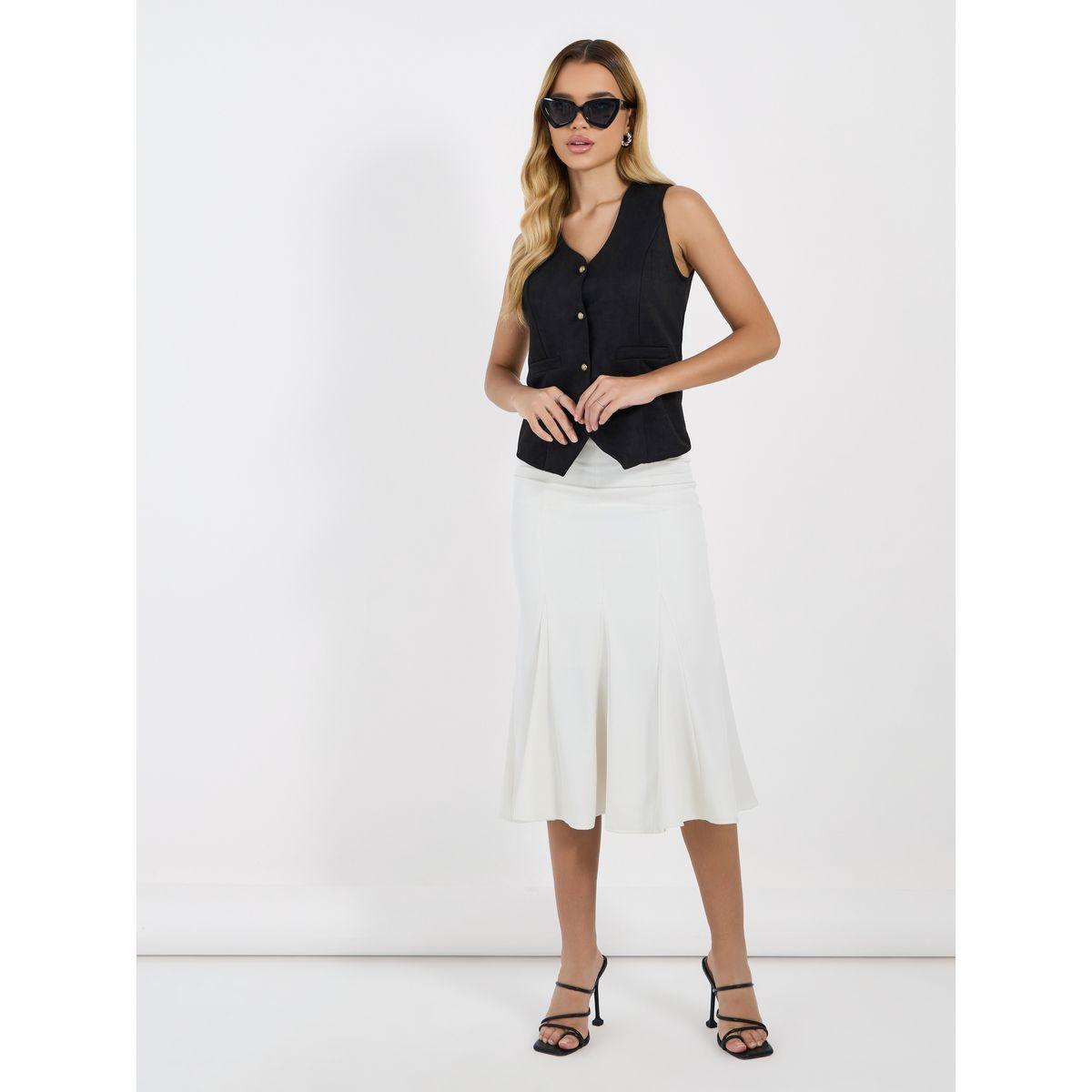 معطف سادة بمظهر جلد سويدي وأزرار-women-clothing-shirtsandblouses-blouses-image-3