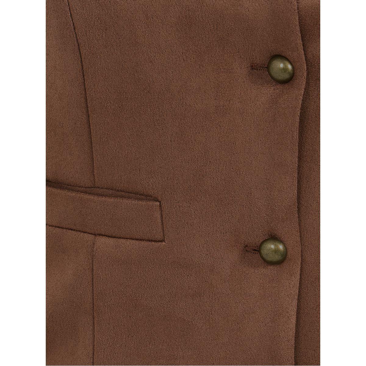 Styli Suede Look Waistcoat with Buttons-women-clothing-coatsandjackets-waistcoats-image-5