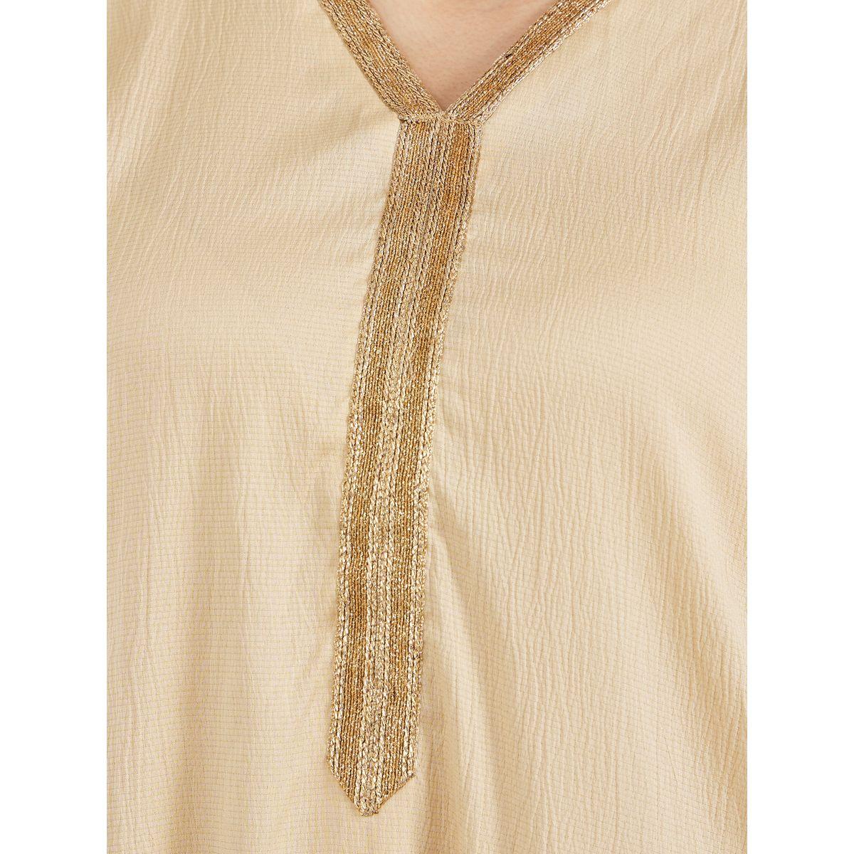جلابية على شكل حرف V على شكل حرف V مع تفاصيل من الدانتيل-women-arabicclothing-jalabiyas-image-5