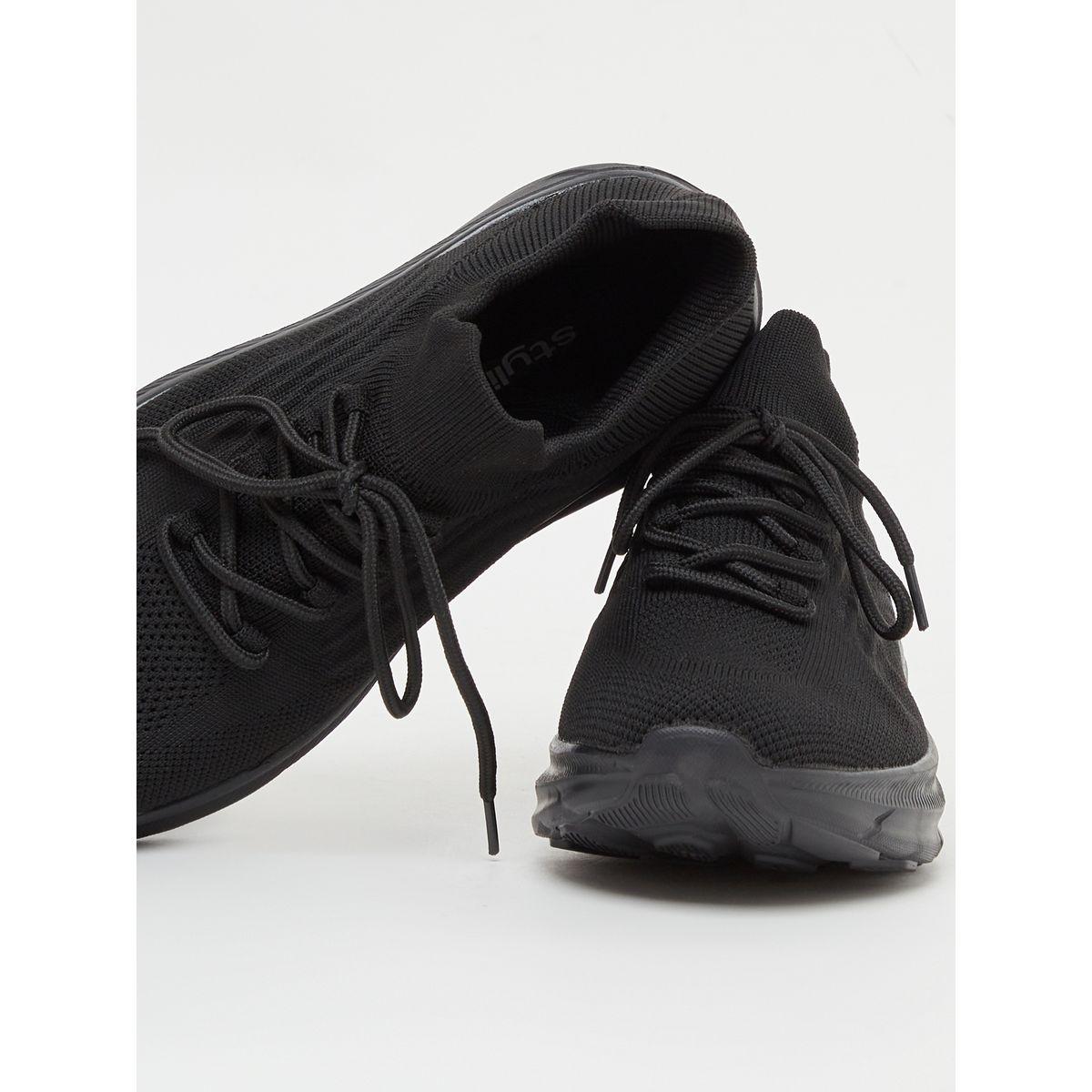 Styli Textured Lace-Up Sneakers-women-shoes-sneakers-image-4