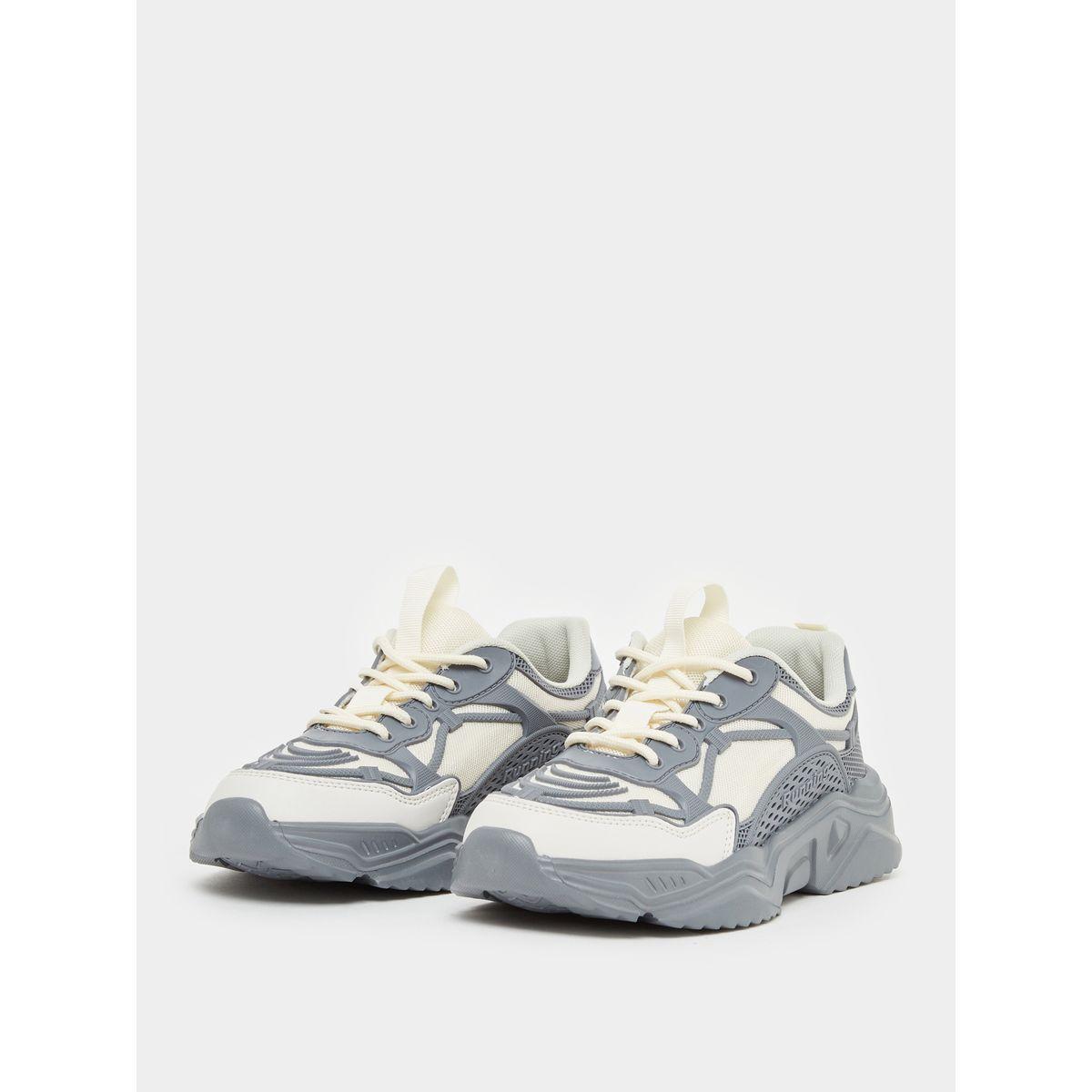 Styli Mesh Chunky Sole Lace Up Sneakers-women-shoes-sneakers-image-3