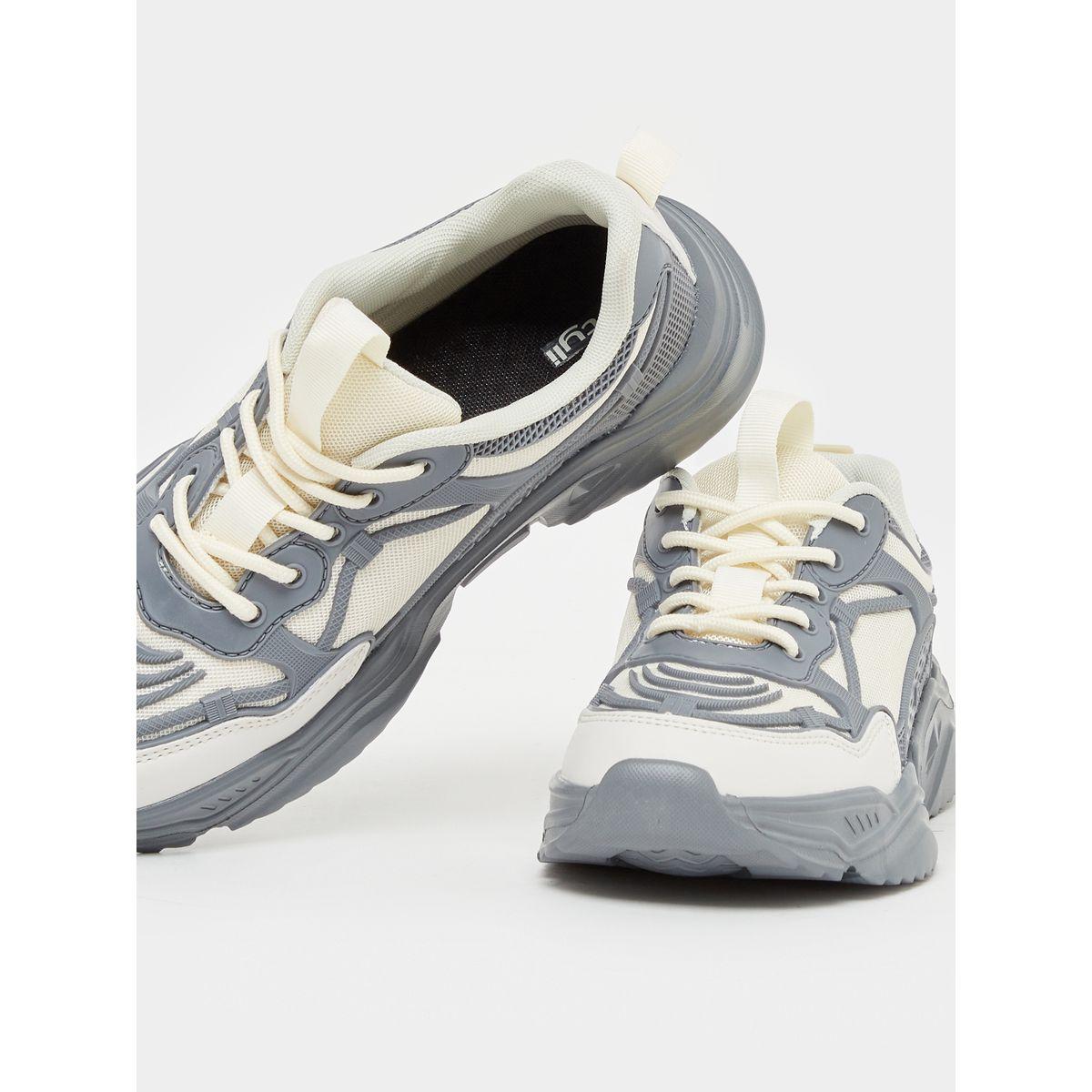 Styli Mesh Chunky Sole Lace Up Sneakers-women-shoes-sneakers-image-4