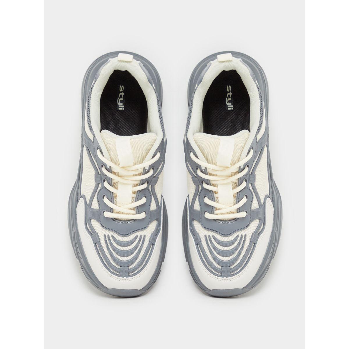 Styli Mesh Chunky Sole Lace Up Sneakers-women-shoes-sneakers-image-6