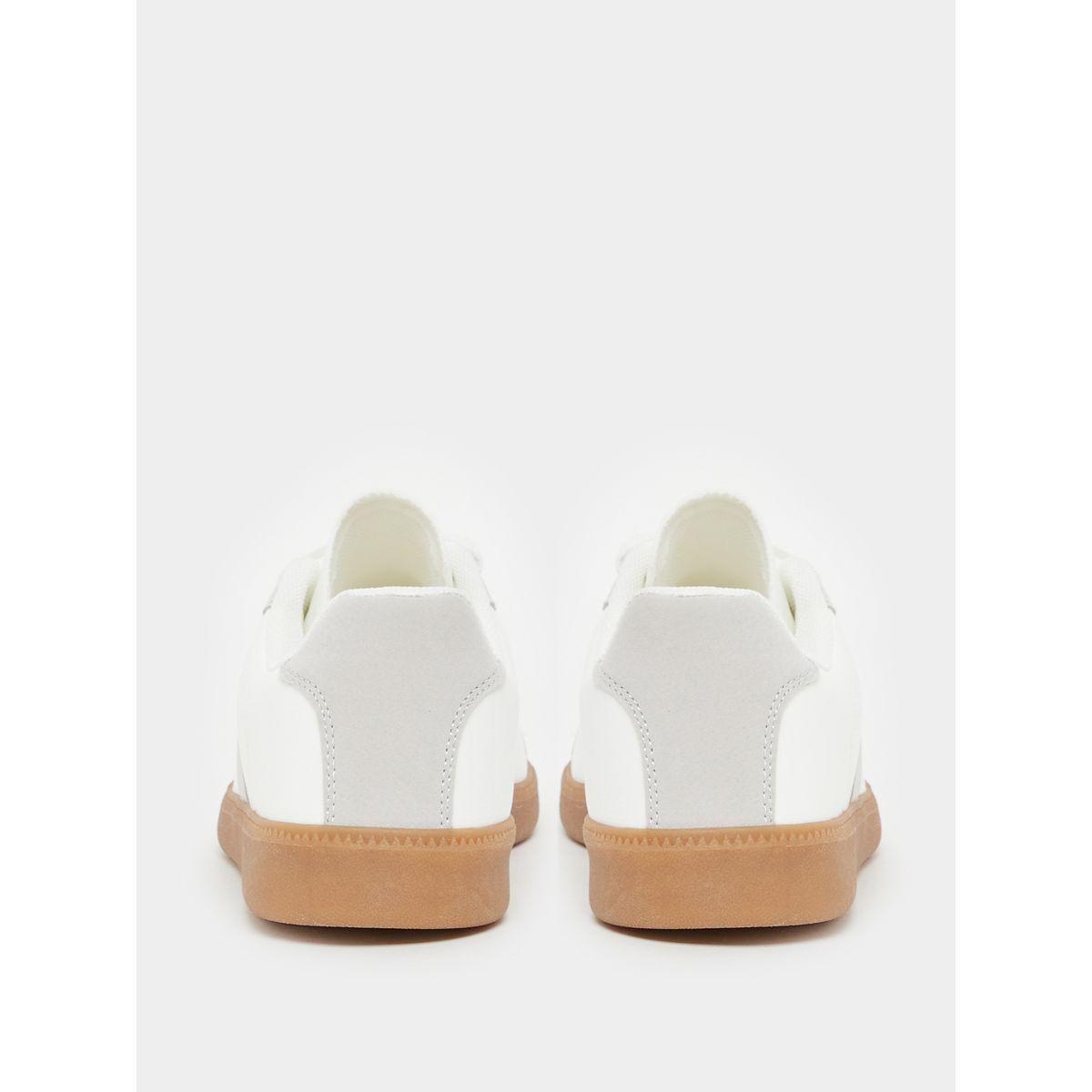 Styli Leather and Suede Look Gum Sole Sneakers-women-shoes-sneakers-image-5