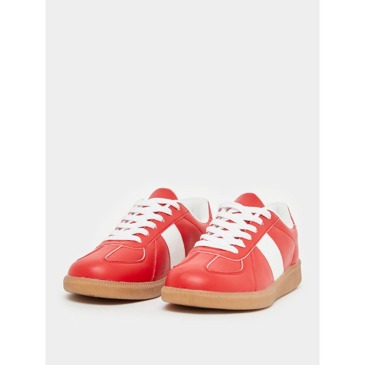 Styli Gum Sole Suede Look Contrast Detail Sneakers-women-shoes-sneakers-image-3