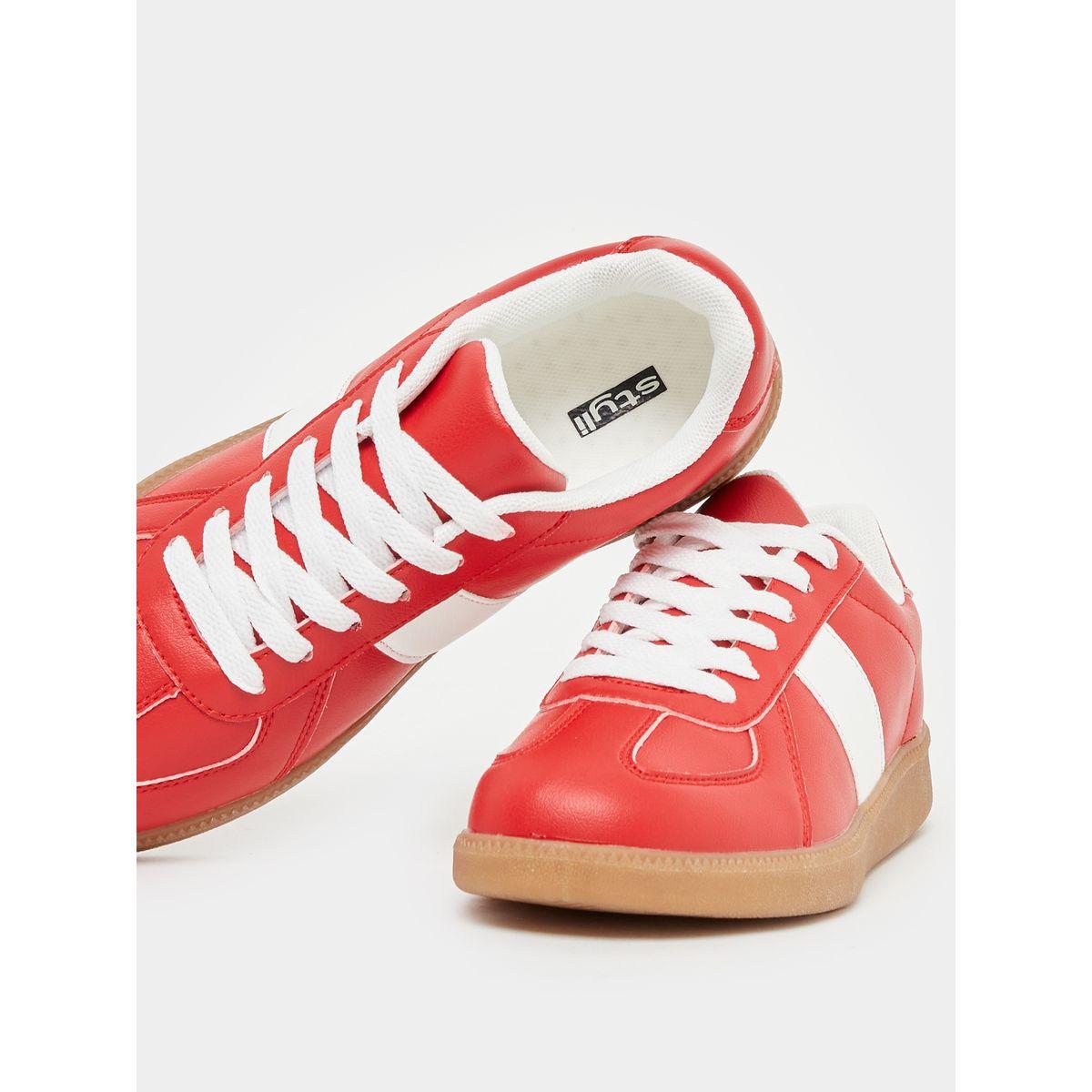 Styli Gum Sole Suede Look Contrast Detail Sneakers-women-shoes-sneakers-image-4