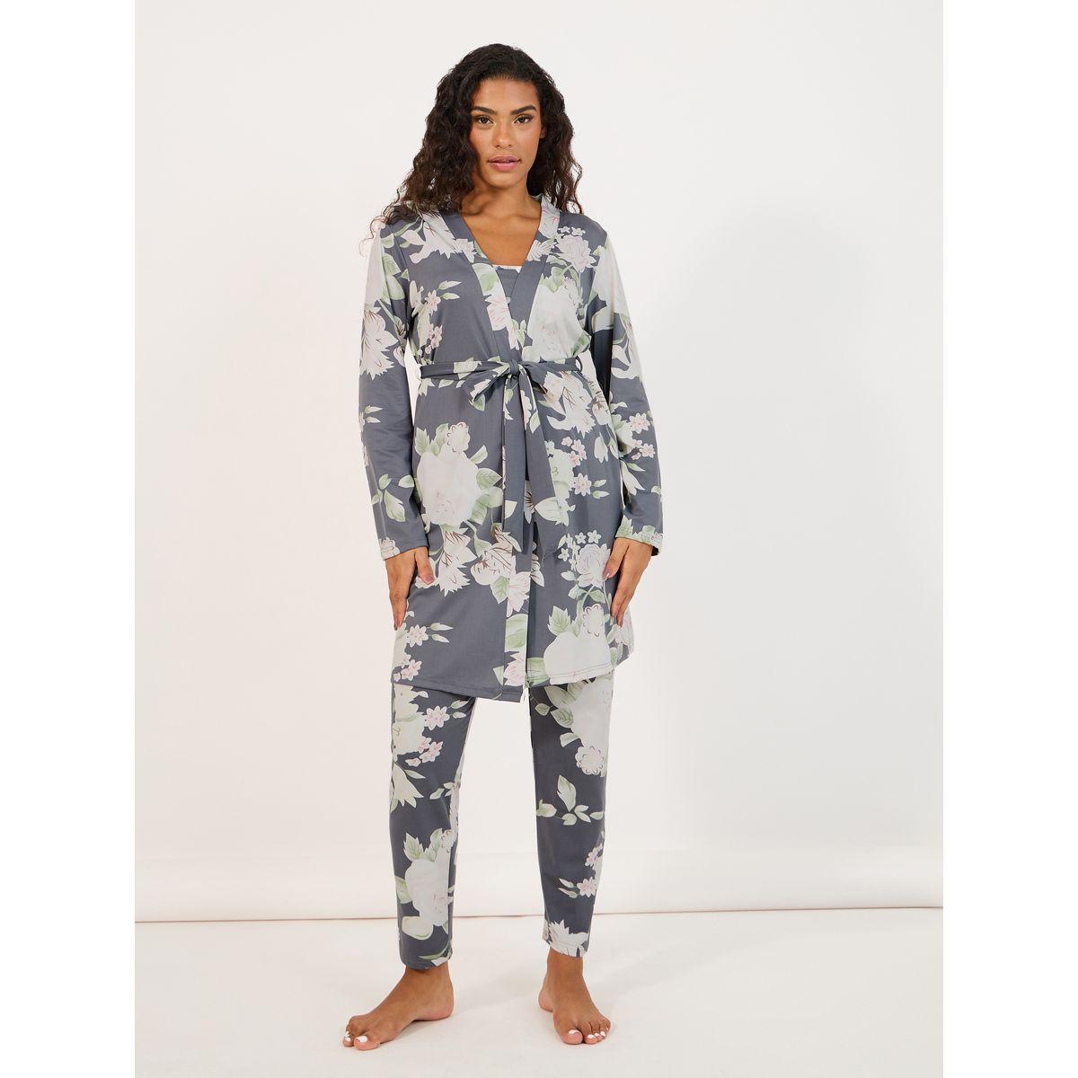 مجموعة من 3 روب وبنطال مع بلوزة كامي-women-clothing-nightwear-pyjamas-longsets-image-2