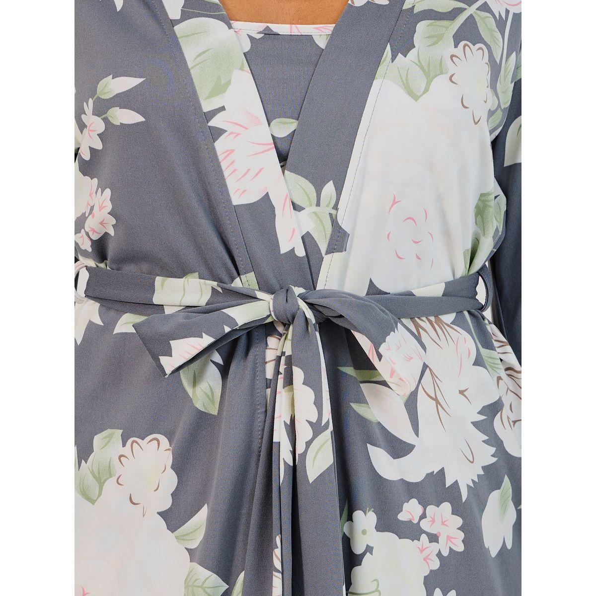Styli Unwind Pack of 3 - Floral Print Cami, Trouser and Robe Set-women-clothing-nightwear-pyjamas-longsets-image-5