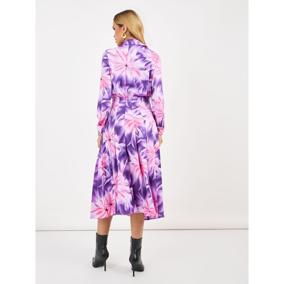 فستان ميدي بطبعة زهور وأكمام طويلة-women-clothing-dresses-image-6