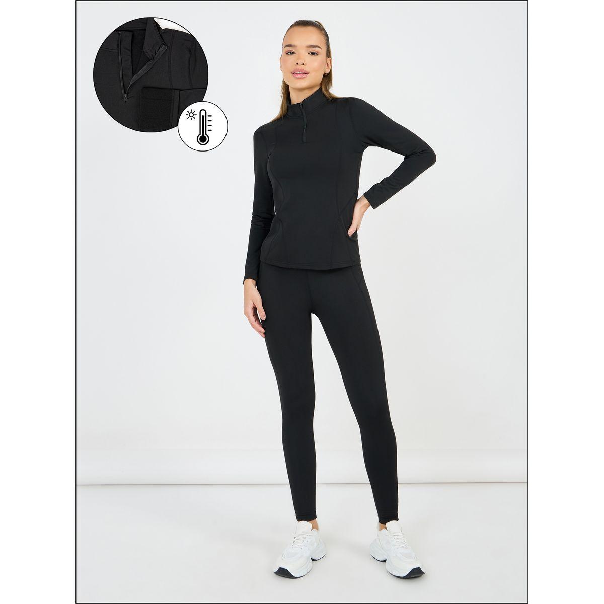 مجموعة من ليقنز وبلوزة فليس بأكمام طويلة-women-clothing-sportswearandactivewear-trackpantsandtracksuits-image-1