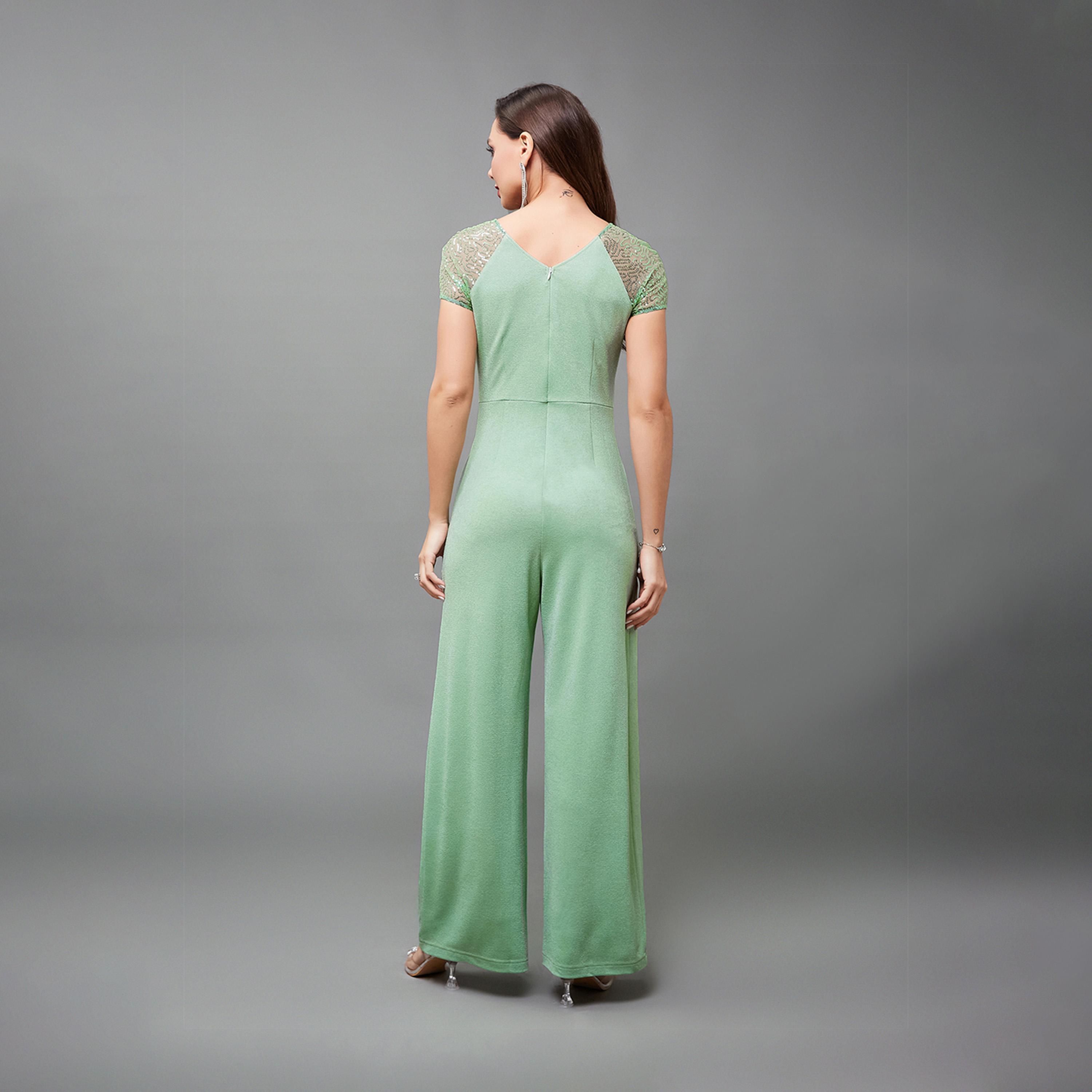ستايلي - جمبسوت بقصة ساق واسعة ومزخرفة-women-clothing-jumpsuits-image-5