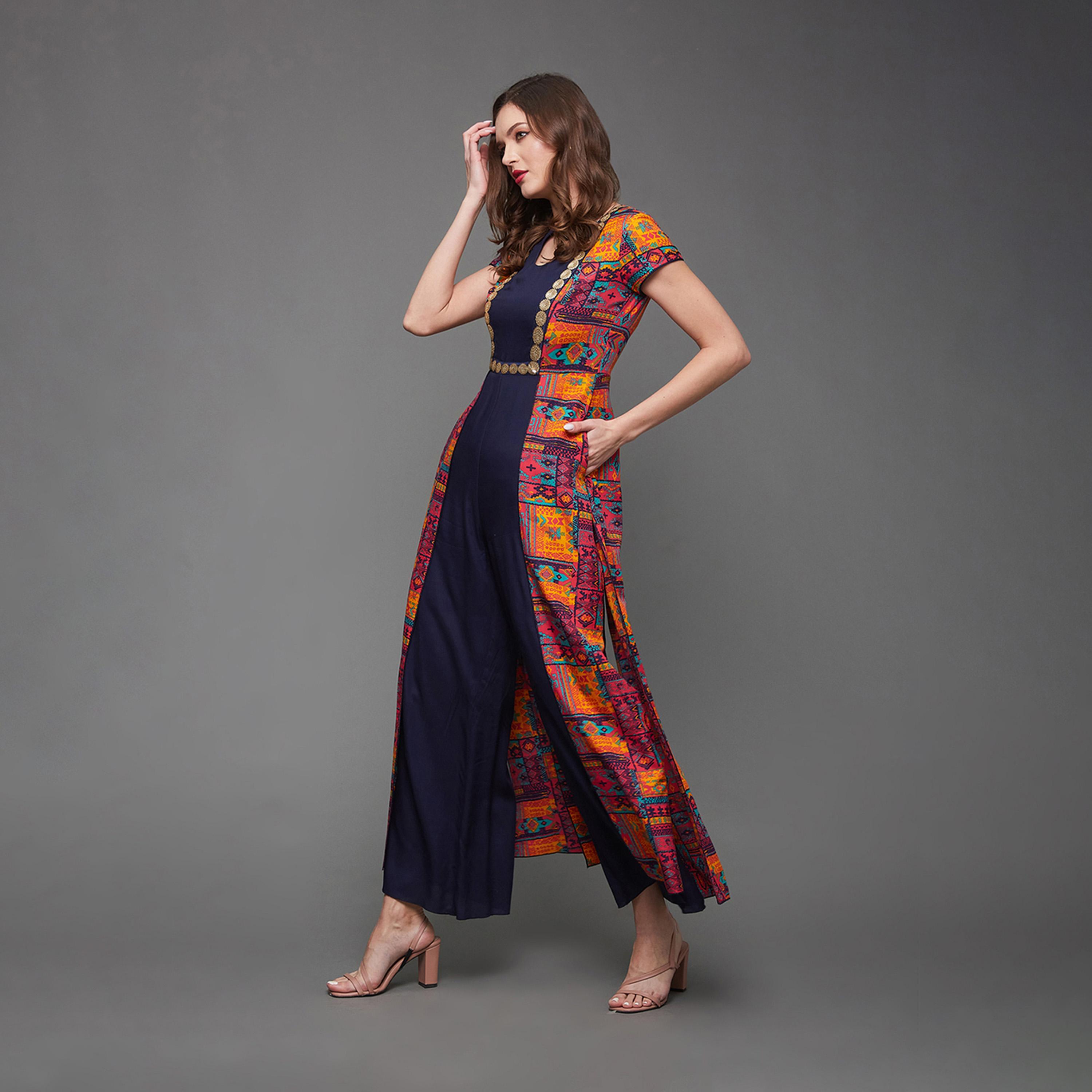 Styli Bohemian Printed Panel Wide Leg Keyhole Neck Jumpsuit-women-clothing-jumpsuits-image-5