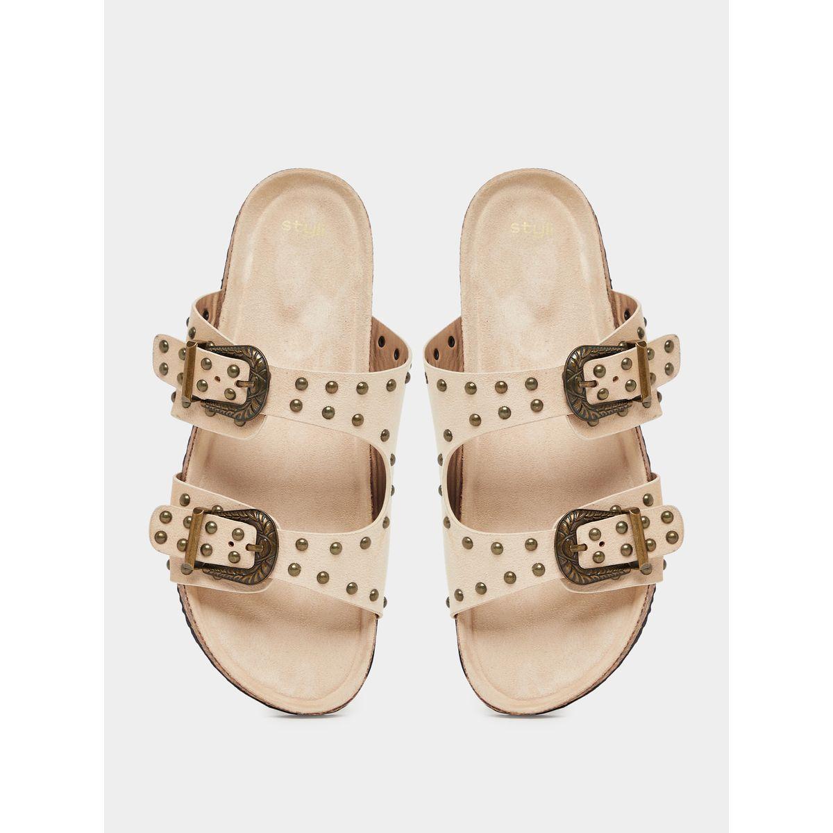 صندل سهل الارتداء بإبزيم غلق وأحجار مرصعة-women-shoes-sandals-flats-image-5