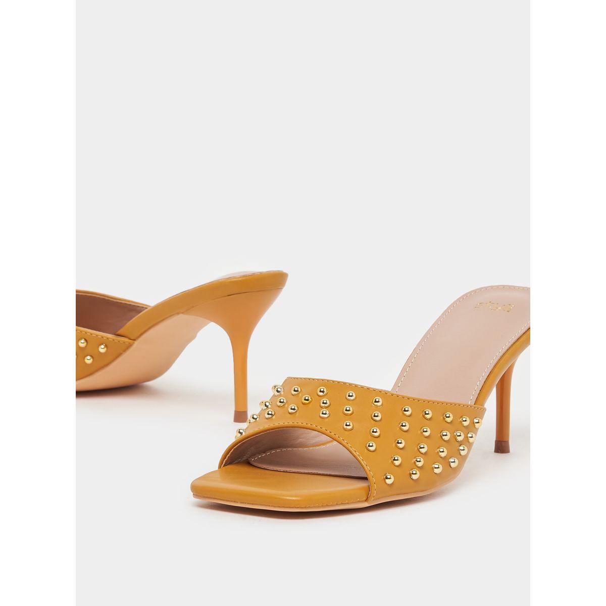 Styli Studded Strap Open Toe Heel Sandals-women-shoes-heels-image-4
