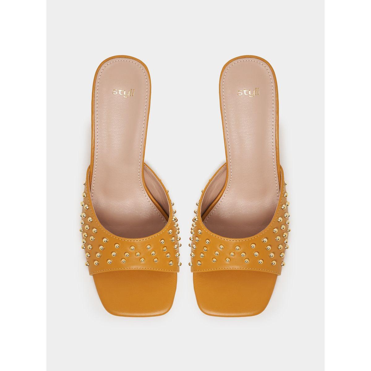 Styli Studded Strap Open Toe Heel Sandals-women-shoes-heels-image-6