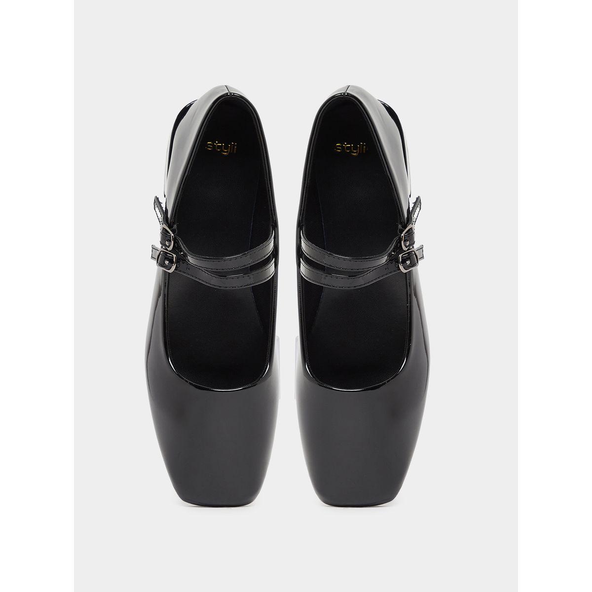 Styli Solid Double Strap Ballerina Shoes-women-shoes-heels-image-6