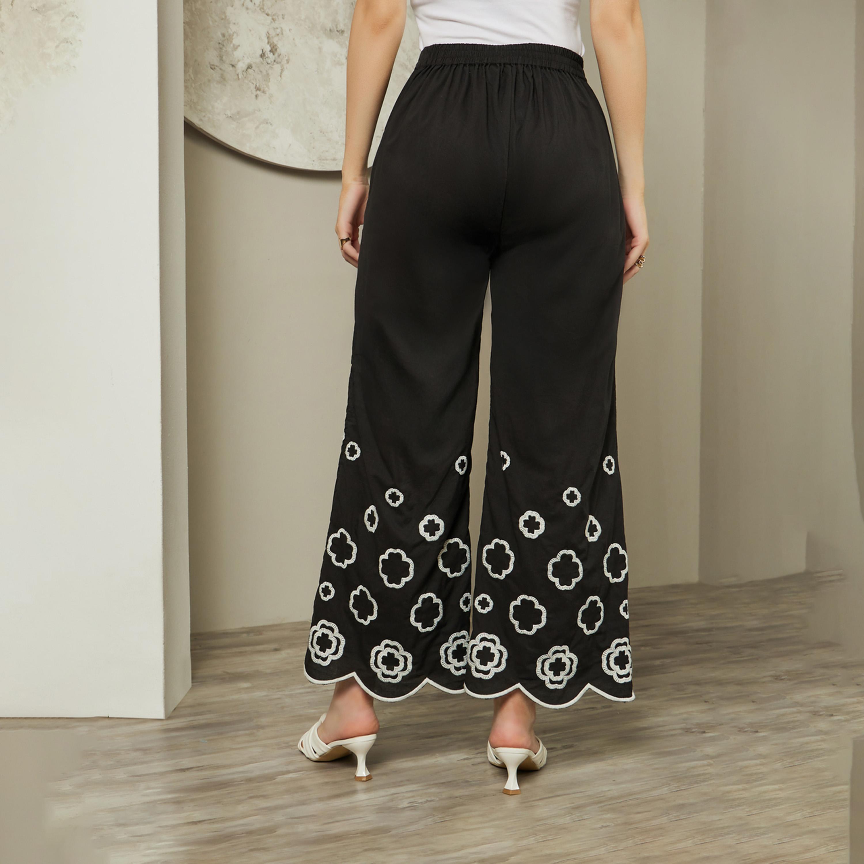 ستايلي - بنطال شيفلي واسع الساق-women-clothing-bottoms-trousers-image-4