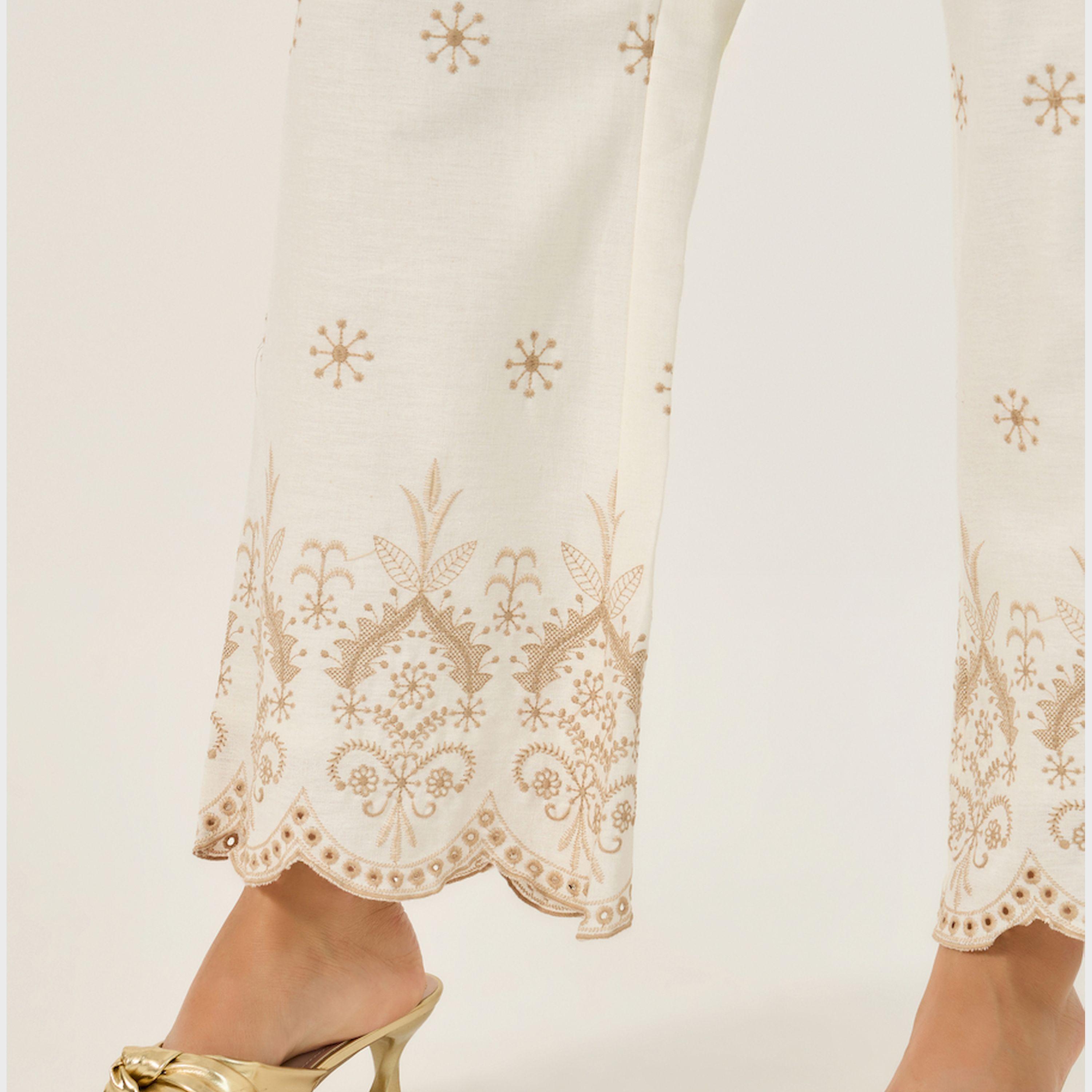 Styli Embroidered Mid Rise Relaxed Fit Pants With Scalloped Hem-women-clothing-bottoms-trousers-image-5