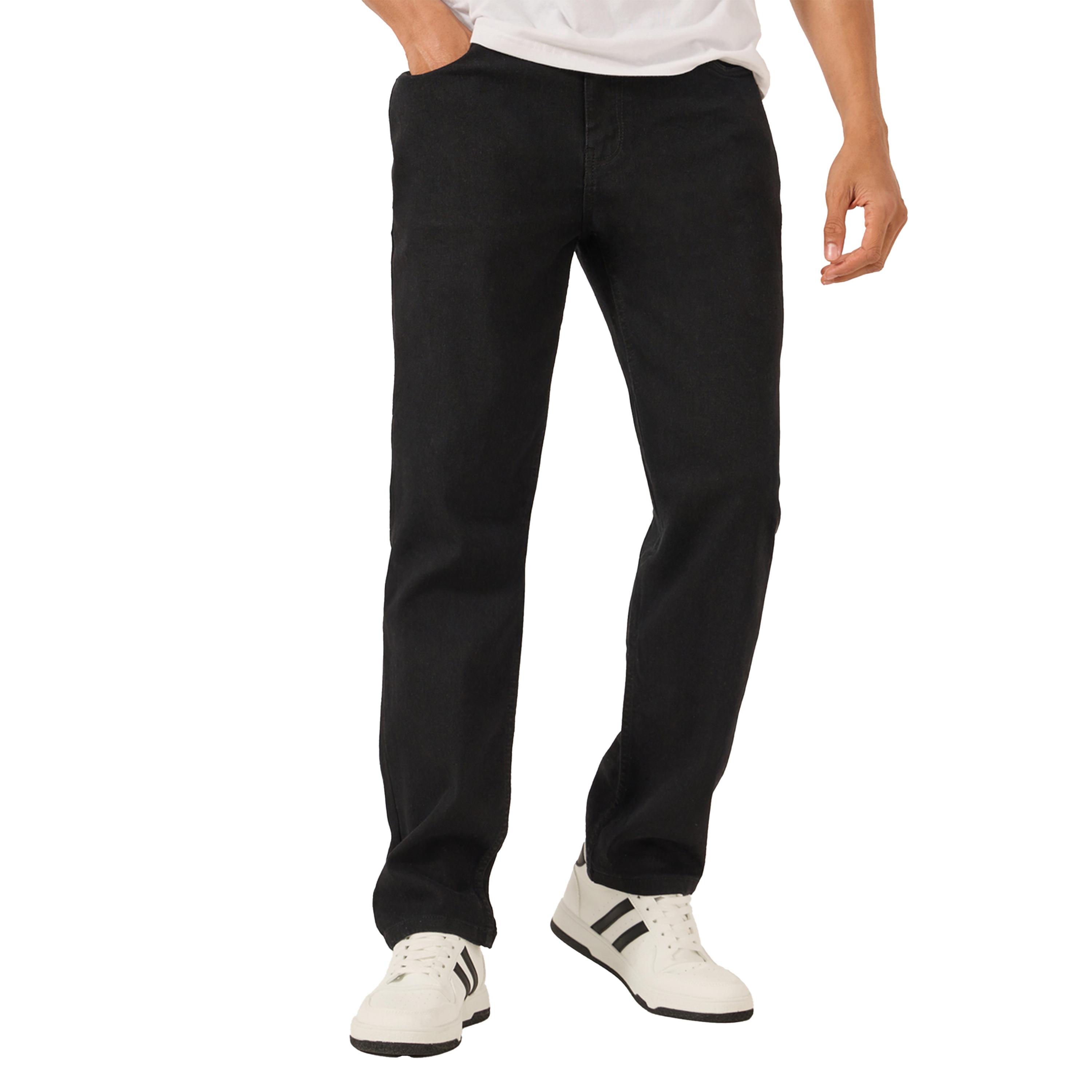 ستايلي - بنطال جينز بخصر متوسط الارتفاع بقصّة عادية قابلة للتمدد-men-clothing-bottoms-jeans-image-1