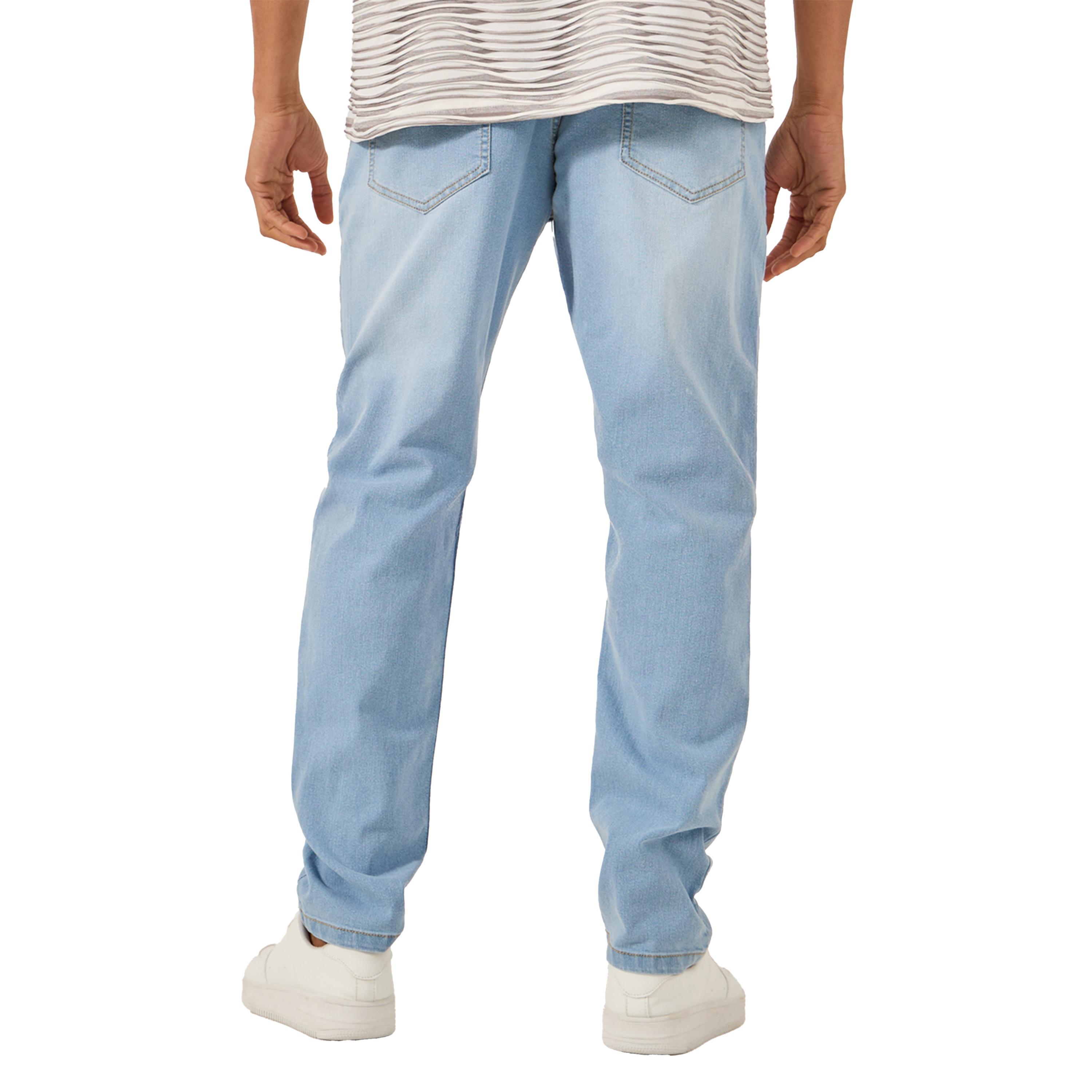 ستايلي - بنطال جينز بخصر متوسط الارتفاع بقصّة نحيفة ولون باهت-men-clothing-bottoms-jeans-image-4