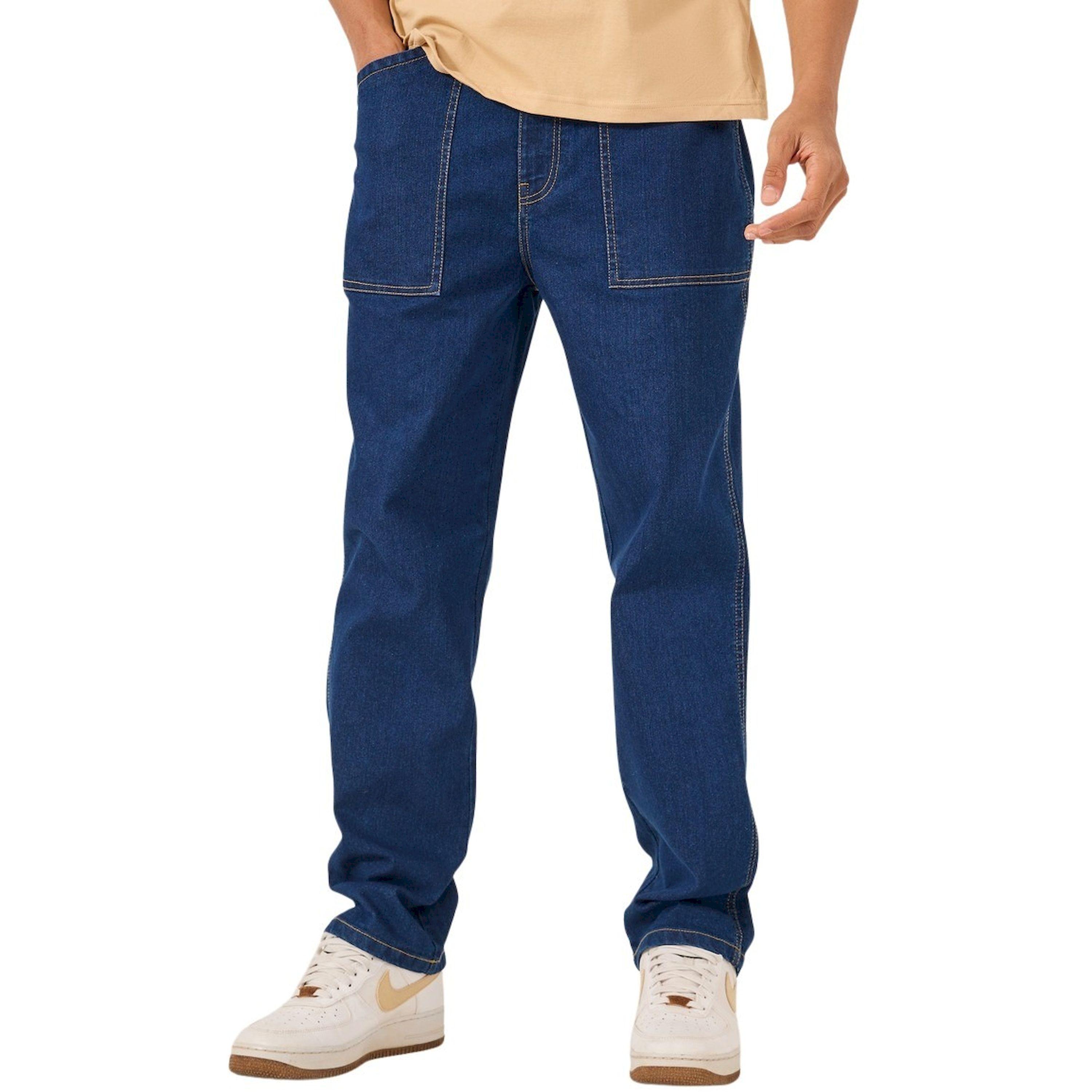 ستايلي - بنطال جينز بخصر متوسط الارتفاع وقصّة مريحة مع تفاصيل خياطة متباينة-men-clothing-bottoms-jeans-image-3