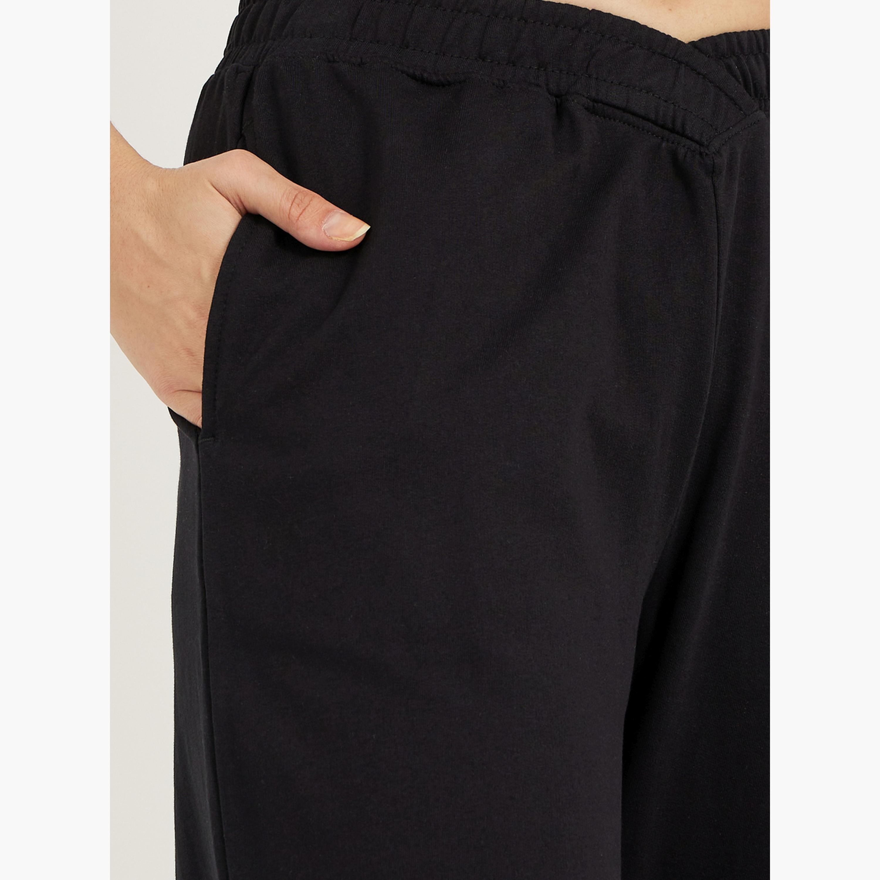 ستايلي - بنطال رياضي بخصر مرتفع متفاطع وساق مدببة-women-clothing-bottoms-joggers-image-3