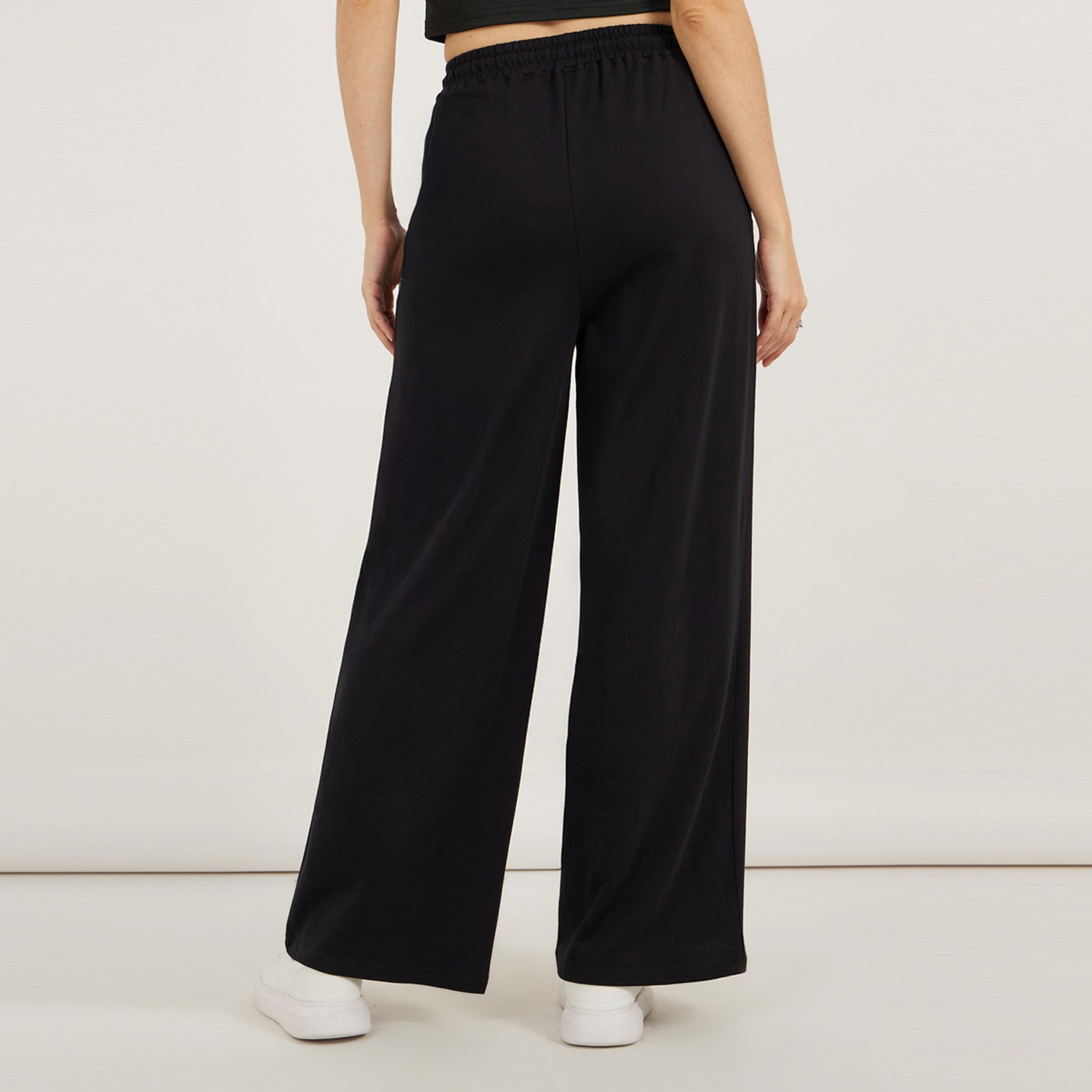 Styli Wide Leg Drawstring Joggers with Pintuck Detail-women-clothing-bottoms-joggers-image-4