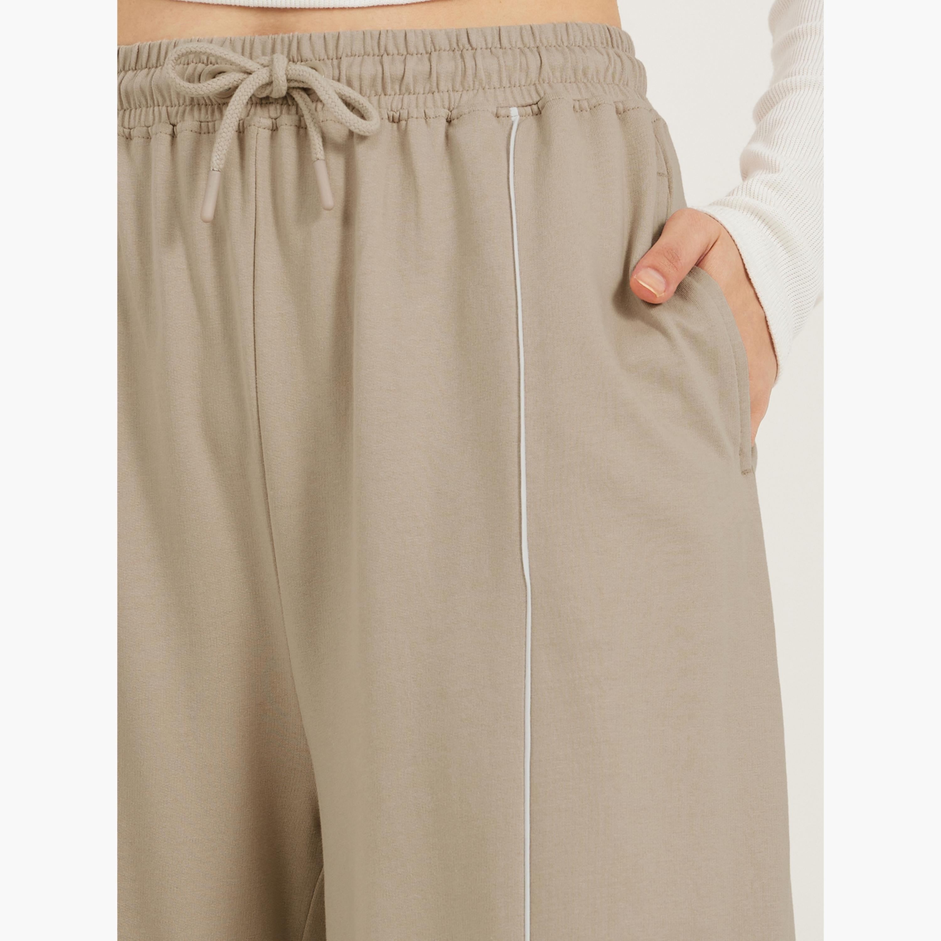 Styli Wide Leg Drawstring Joggers with Pintuck Detail-women-clothing-bottoms-joggers-image-3