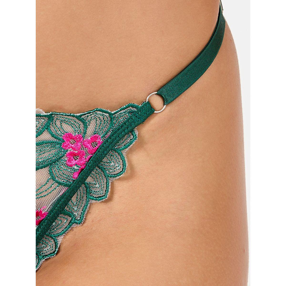 Styli Embroidered Flower Underwired Mesh Bra & Thong Set-women-clothing-lingerie-lingeriesets-image-3