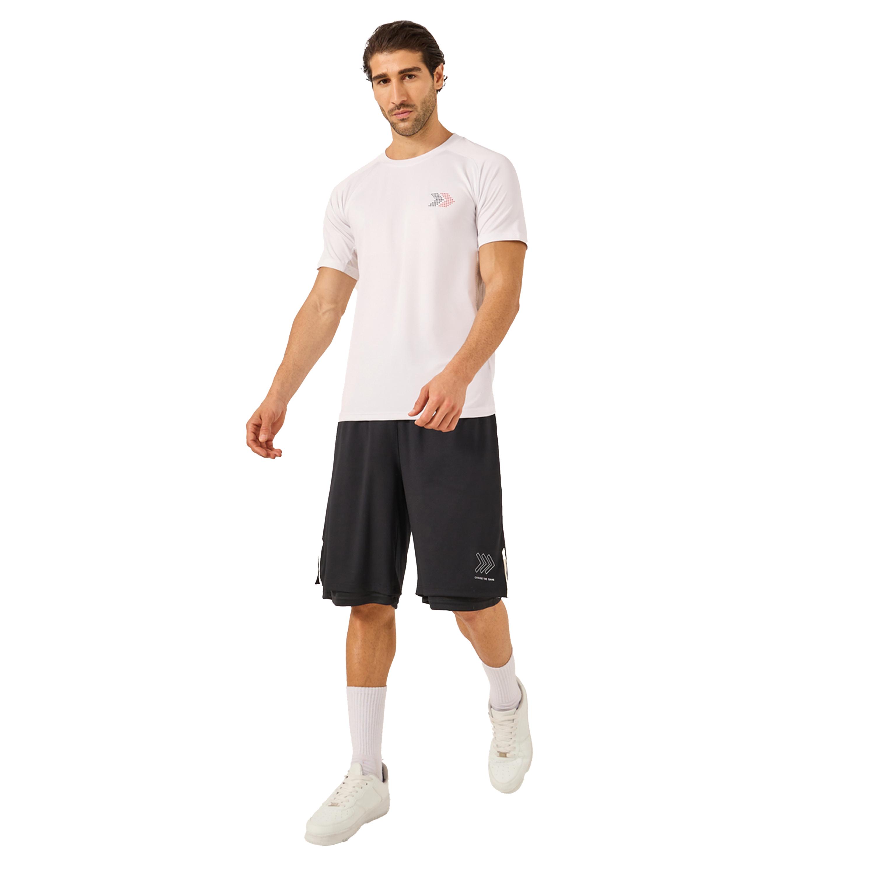 Styli Graphic Print Mesh Insert Raglan Sleeves Slim Fit T-Shirt-men-clothing-sportswearandactivewear-tshirtsandpolos-image-1