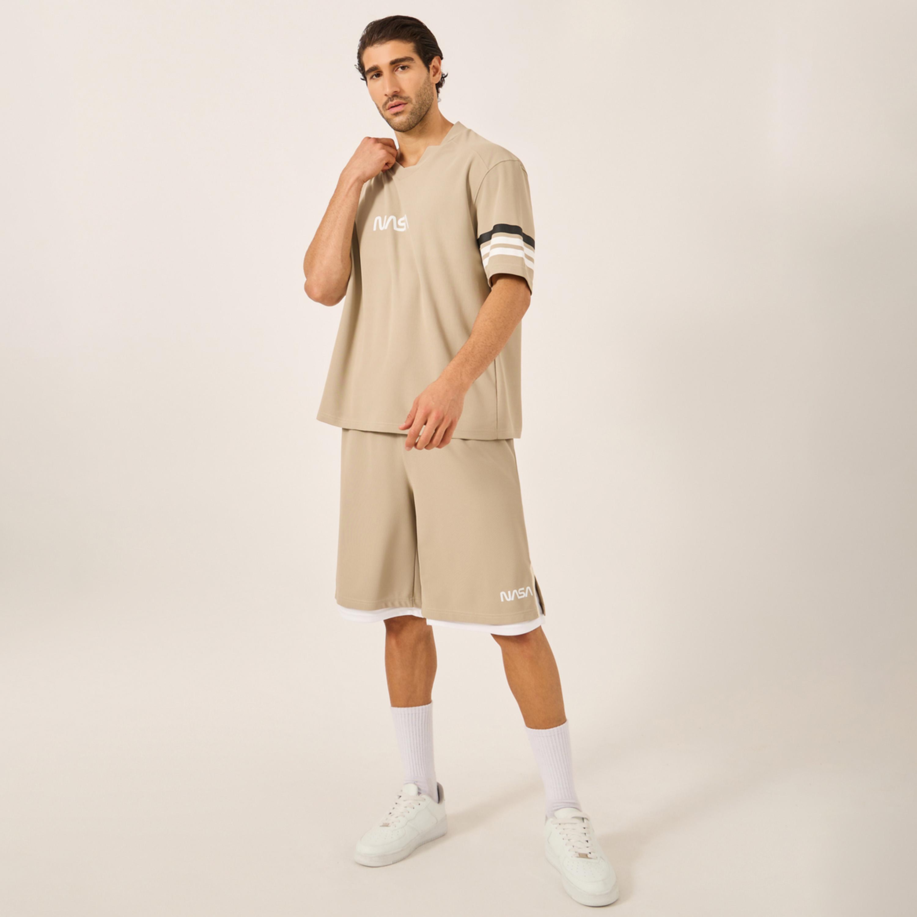 Styli Nasa Print Oversized Fit T-Shirt with Contrast Stripe Detail-men-clothing-sportswearandactivewear-tshirtsandpolos-image-2
