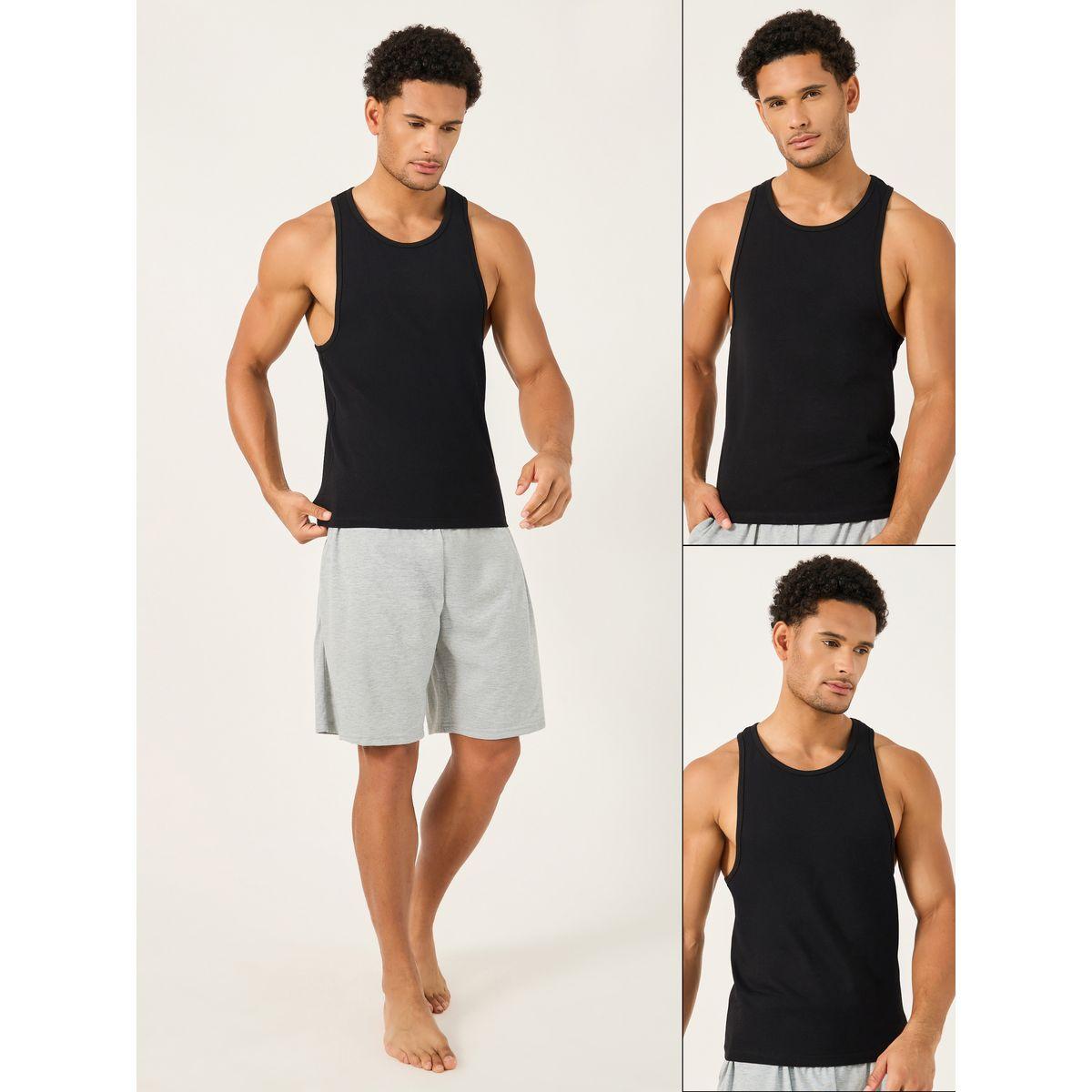 Styli Pack of 2 - Racerback Cotton Stretch Scoop Neck Vest-men-clothing-tshirtsandpolos-tshirts-image-1