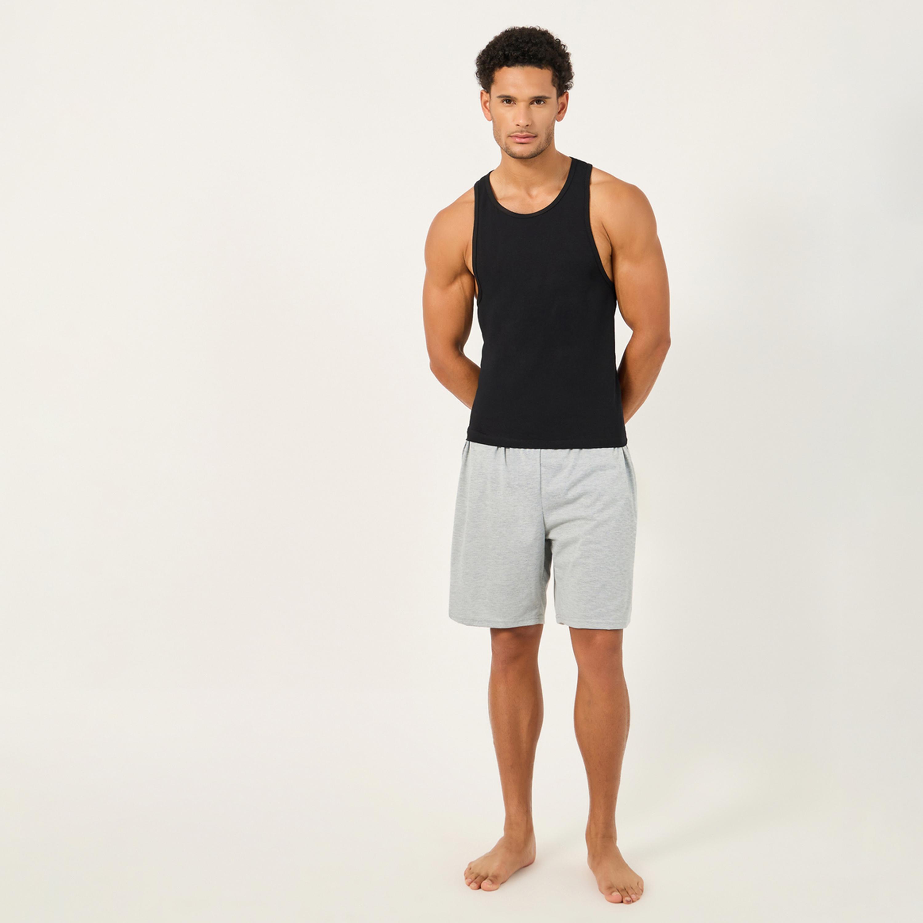 ستايلي - أنوايند طقم قطعتين - سترة من القطن المرن بفتحة رقبة دائرية-men-clothing-tshirtsandpolos-tshirts-image-2